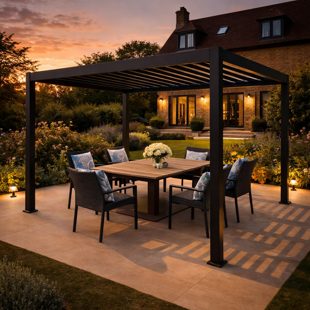 ENJOi Leo Aluminium Pergola 4.0m x 2.4m Pergola Grey