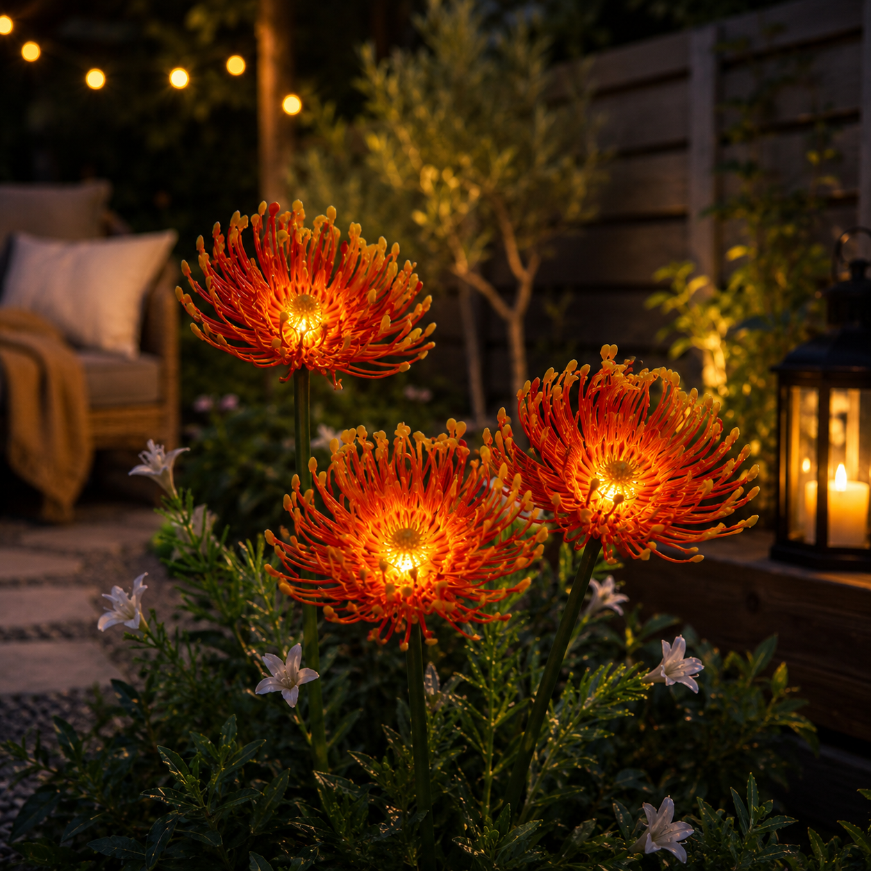 Florin Solar Flower Light – Orange