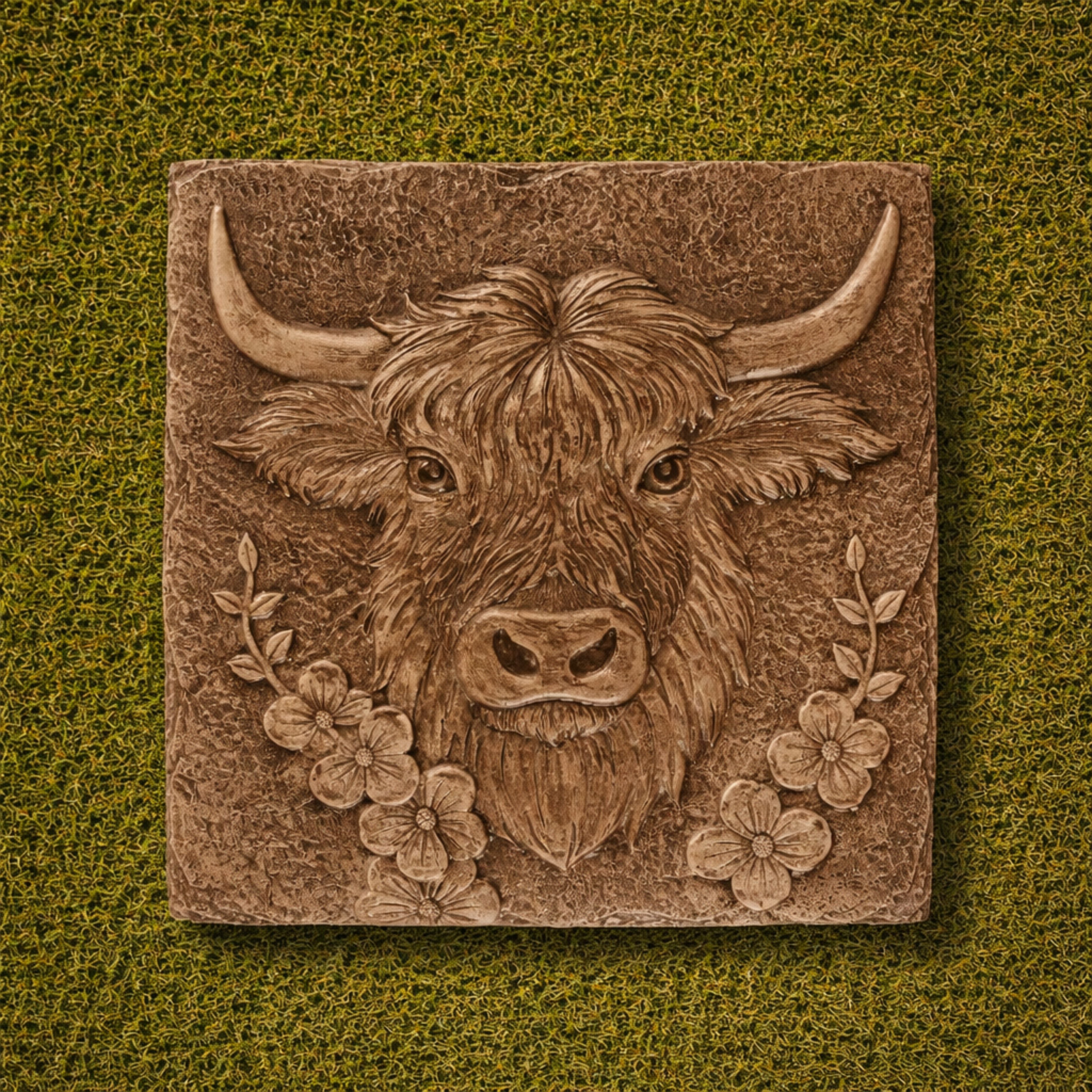 Altico Highland Cow, Cocker Spaniel & Staffordshire Bull Stepping Stone / Wall Plaque
