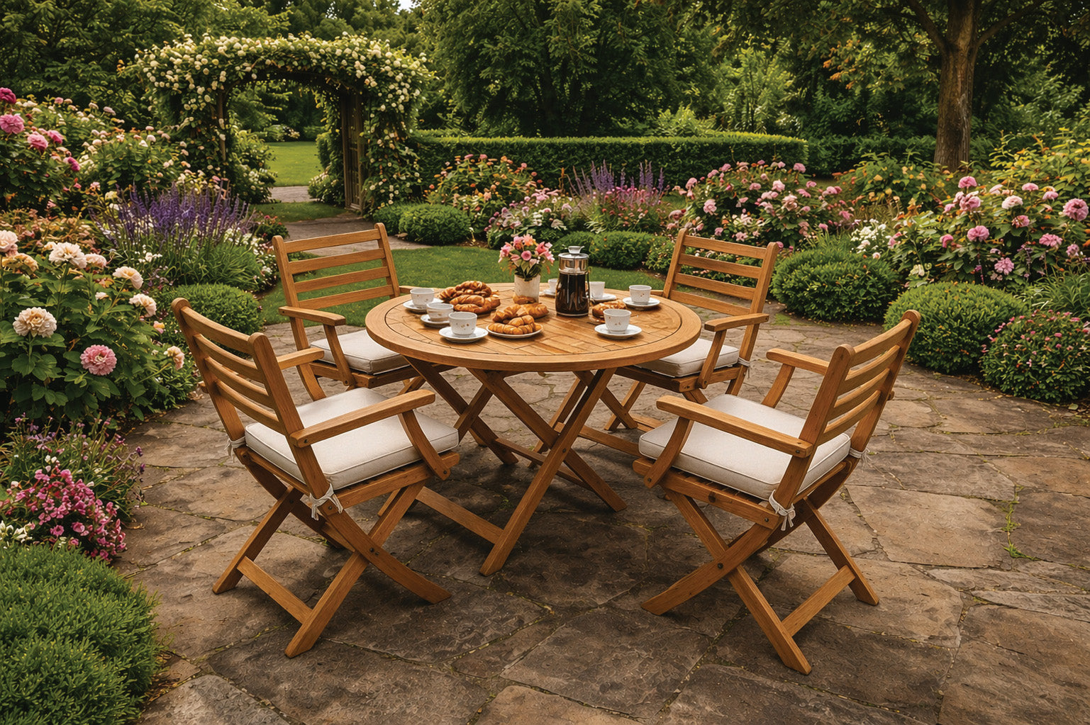 ENJOi Willowbrook Folding 4 Seat Set