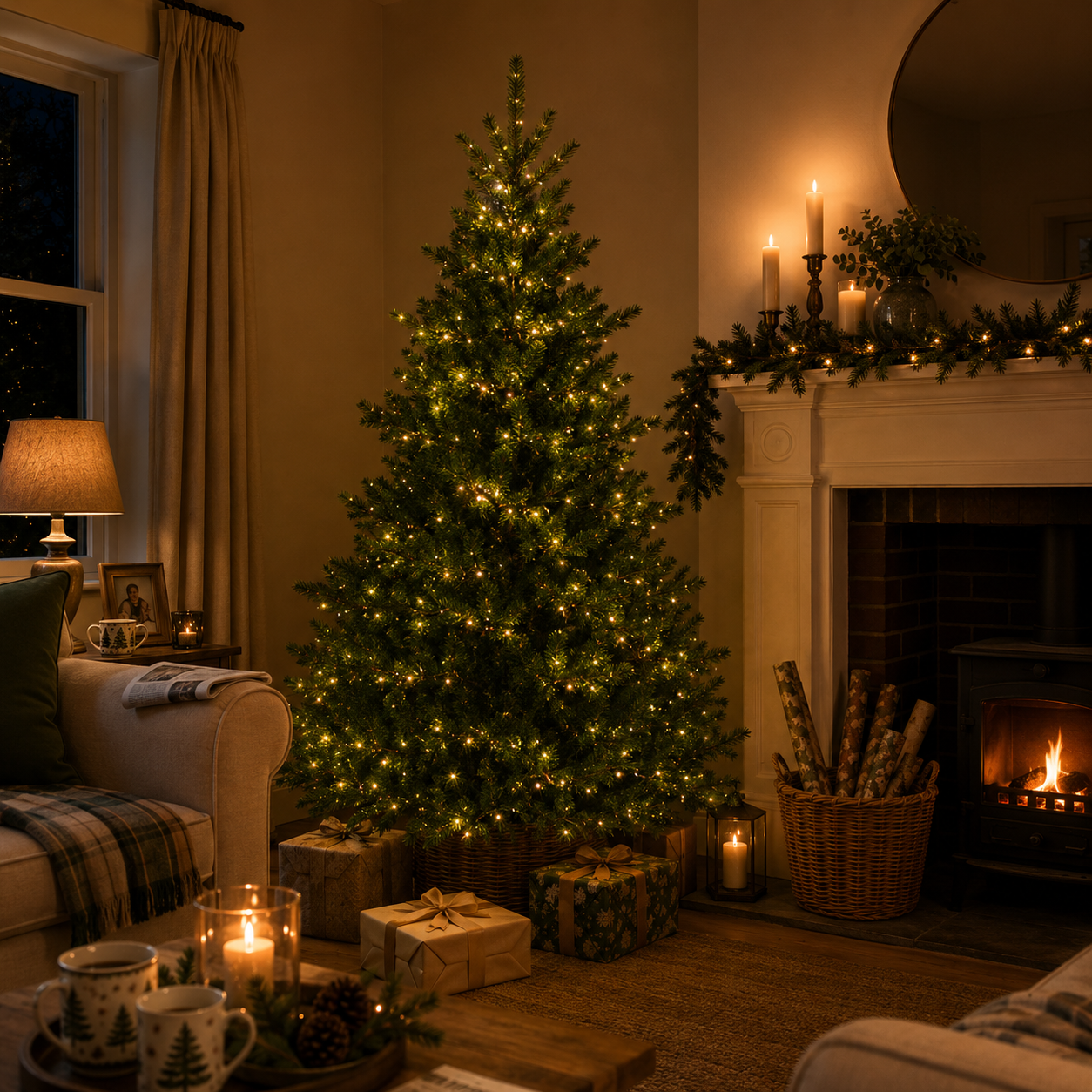 Alba Fir 7ft Pre-Lit Christmas Tree