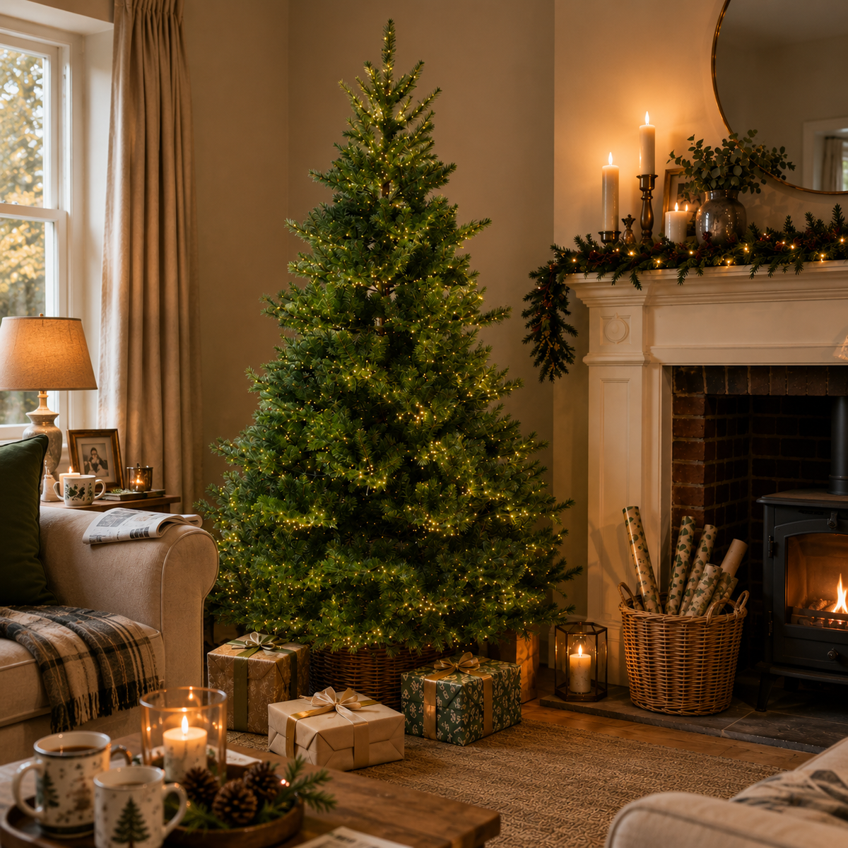 Alba Fir 7ft Pre-Lit Christmas Tree