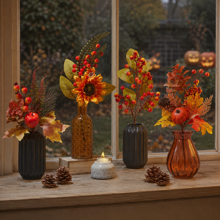 Artificial Autumn Decorative Stem - Assorted Designs (1 Stem Selected at Random)