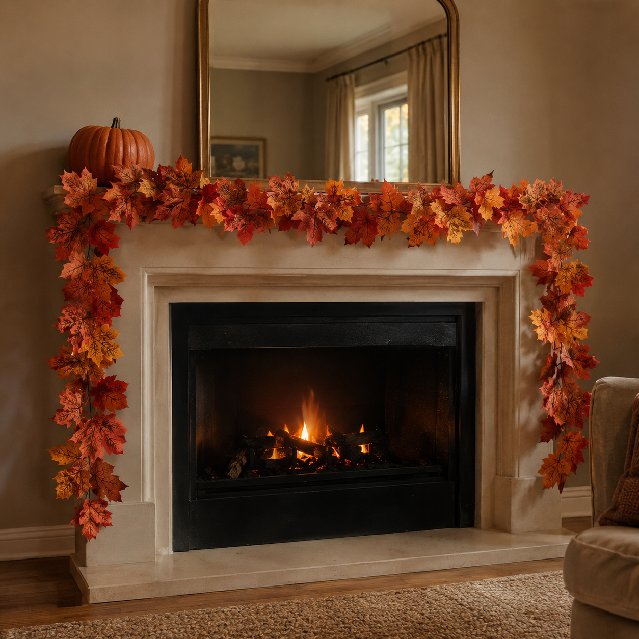 Autumn Leaves Garland 220cm