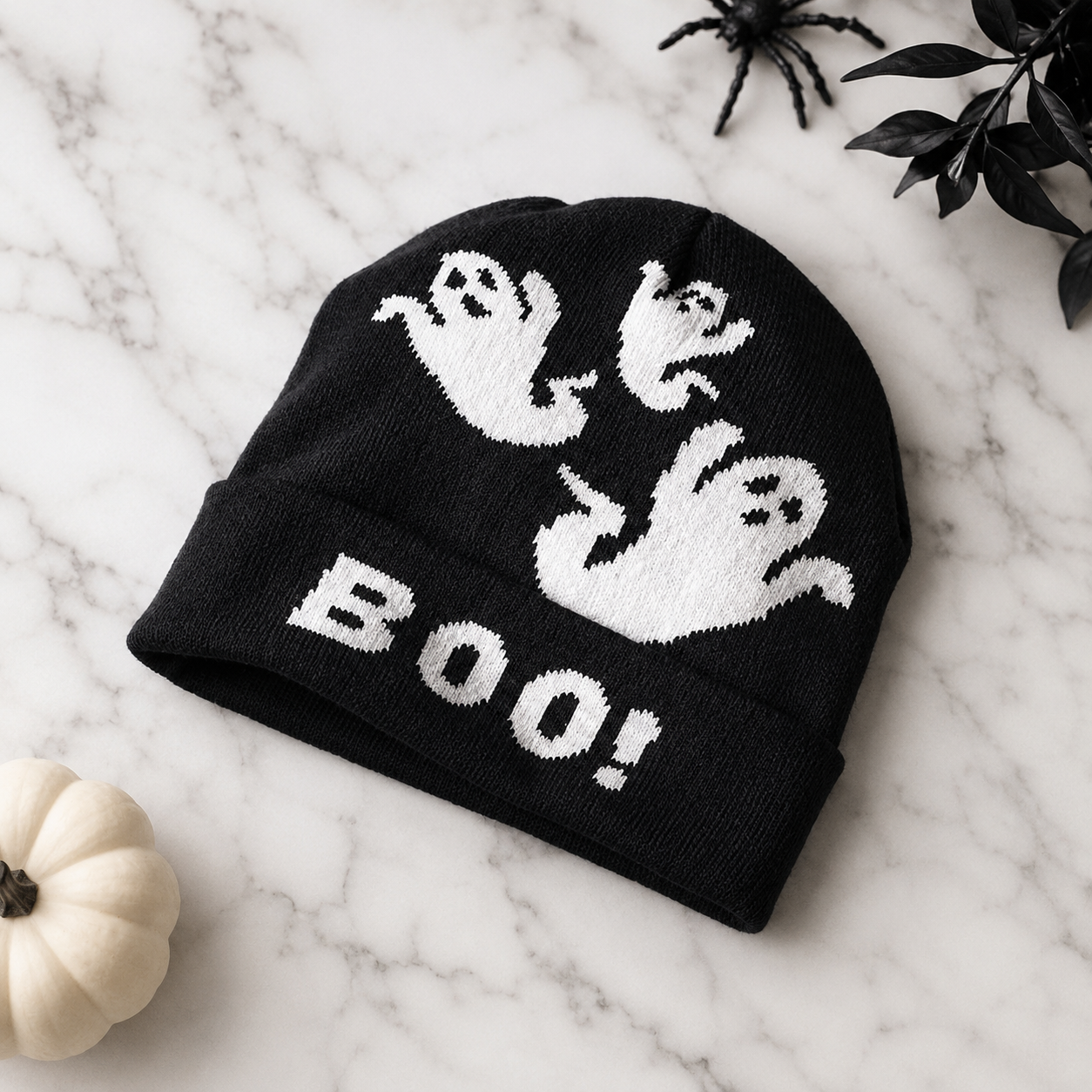 Boo Beanie Halloween Hat