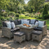 ENJOi Bordeaux Compact Corner Height Adjustable Table Set Grey