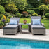 ENJOi Bordeaux Sunlounger Set Grey