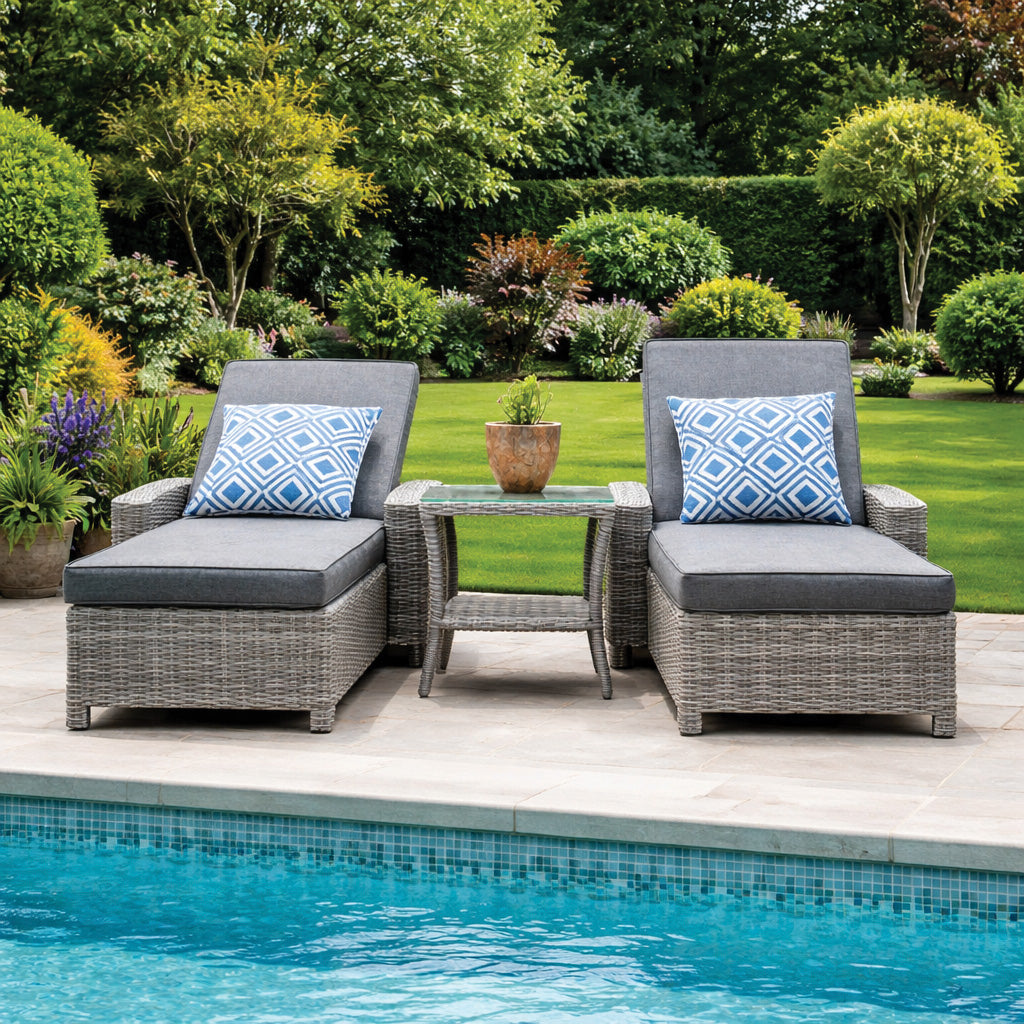 Bordeaux Sunlounger Set
