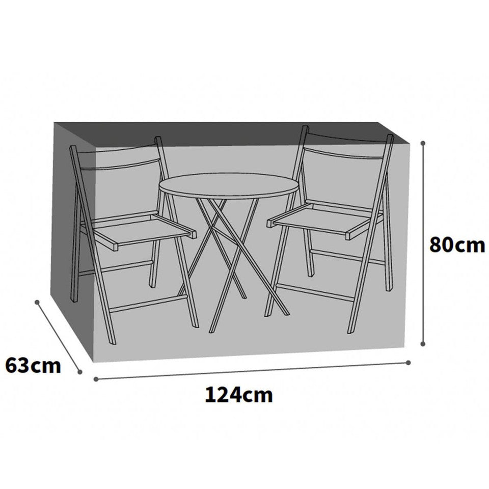 Bosmere Ultimate Protector 2 Seat Bistro Set Cover - Charcoal - U511C