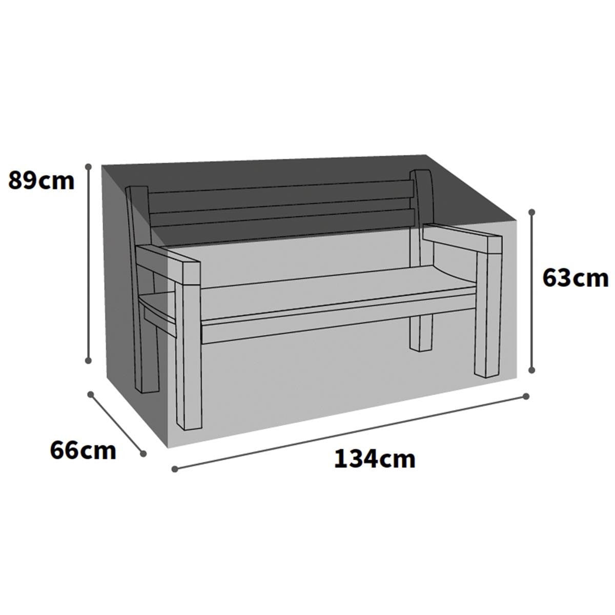 Bosmere Ultimate Protector 2 Seater Bench Cover - Charcoal - U605C