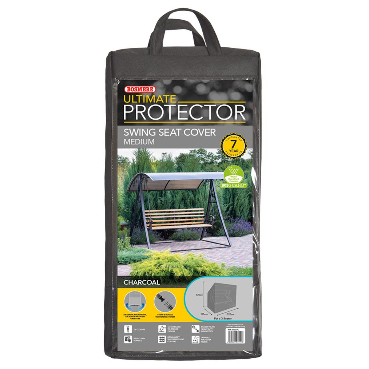 Bosmere Ultimate Protector 3 Seat Swing Seat Cover - Charcoal - U505C