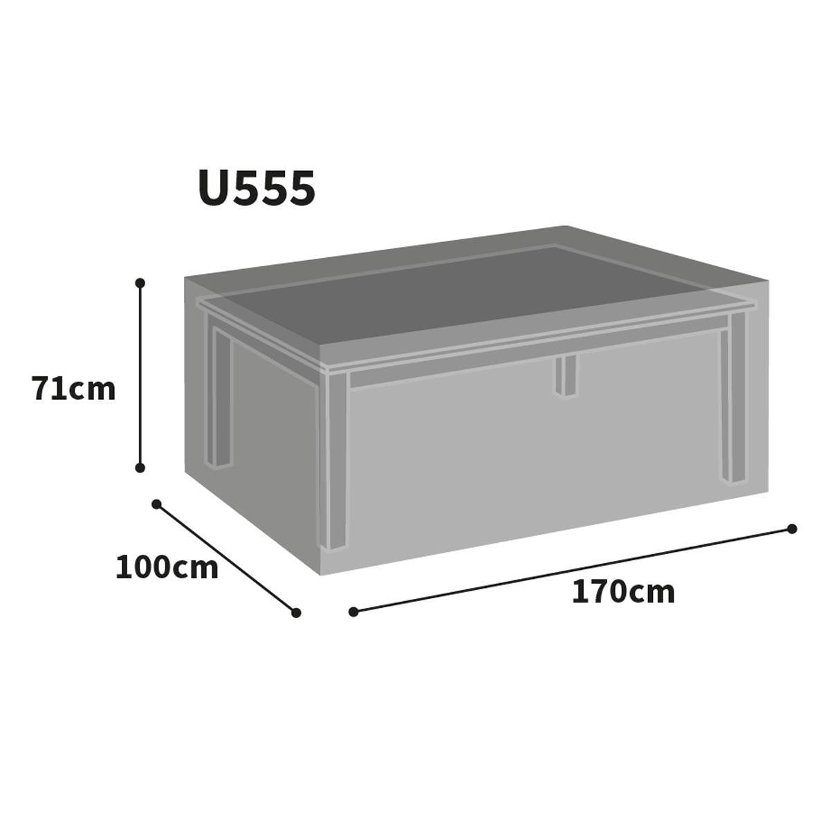 Bosmere Ultimate Protector 6 Seat Rectangular Table Cover - Charcoal - U555C