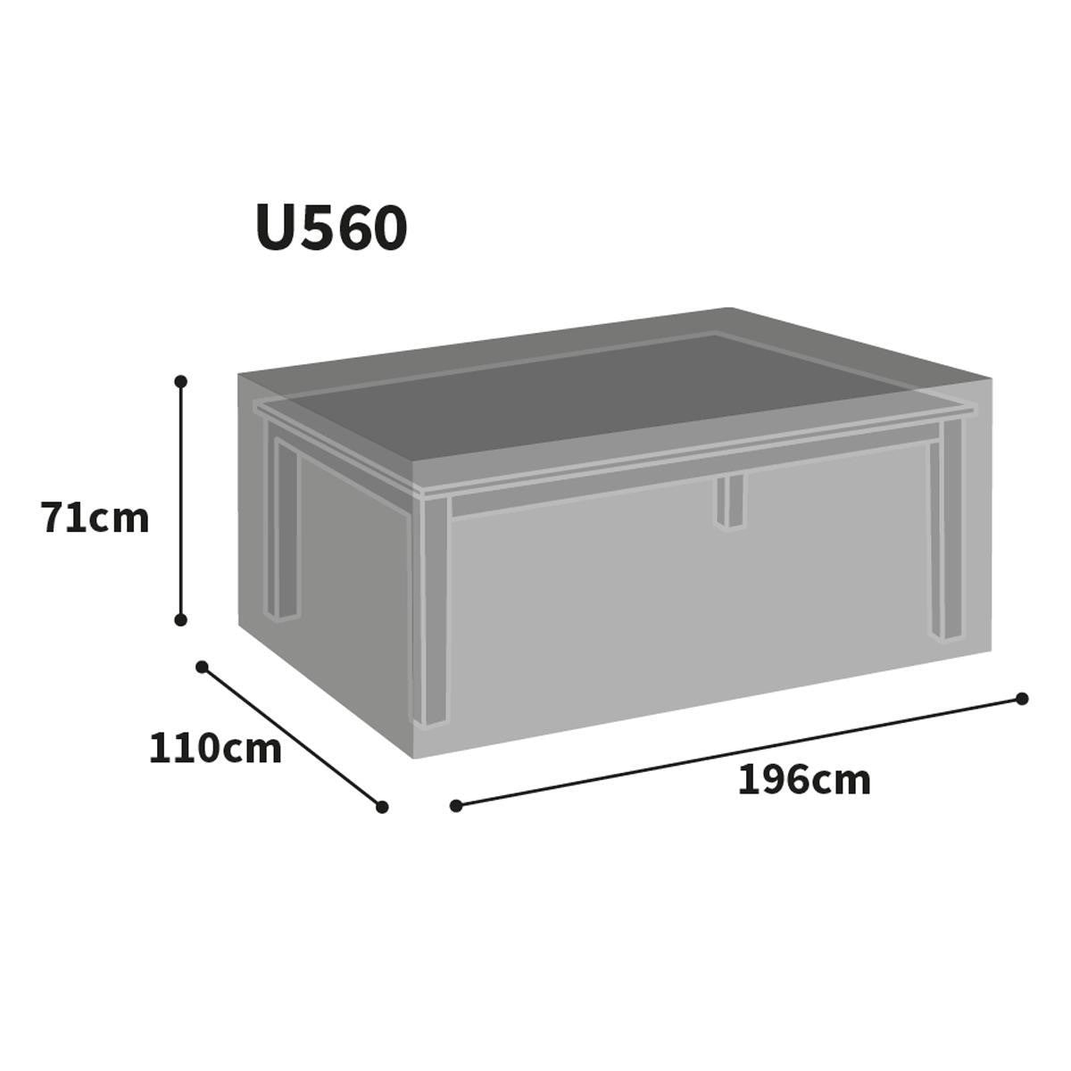 Bosmere Ultimate Protector 8 Seat Rectangular Table Cover - Charcoal - U560C