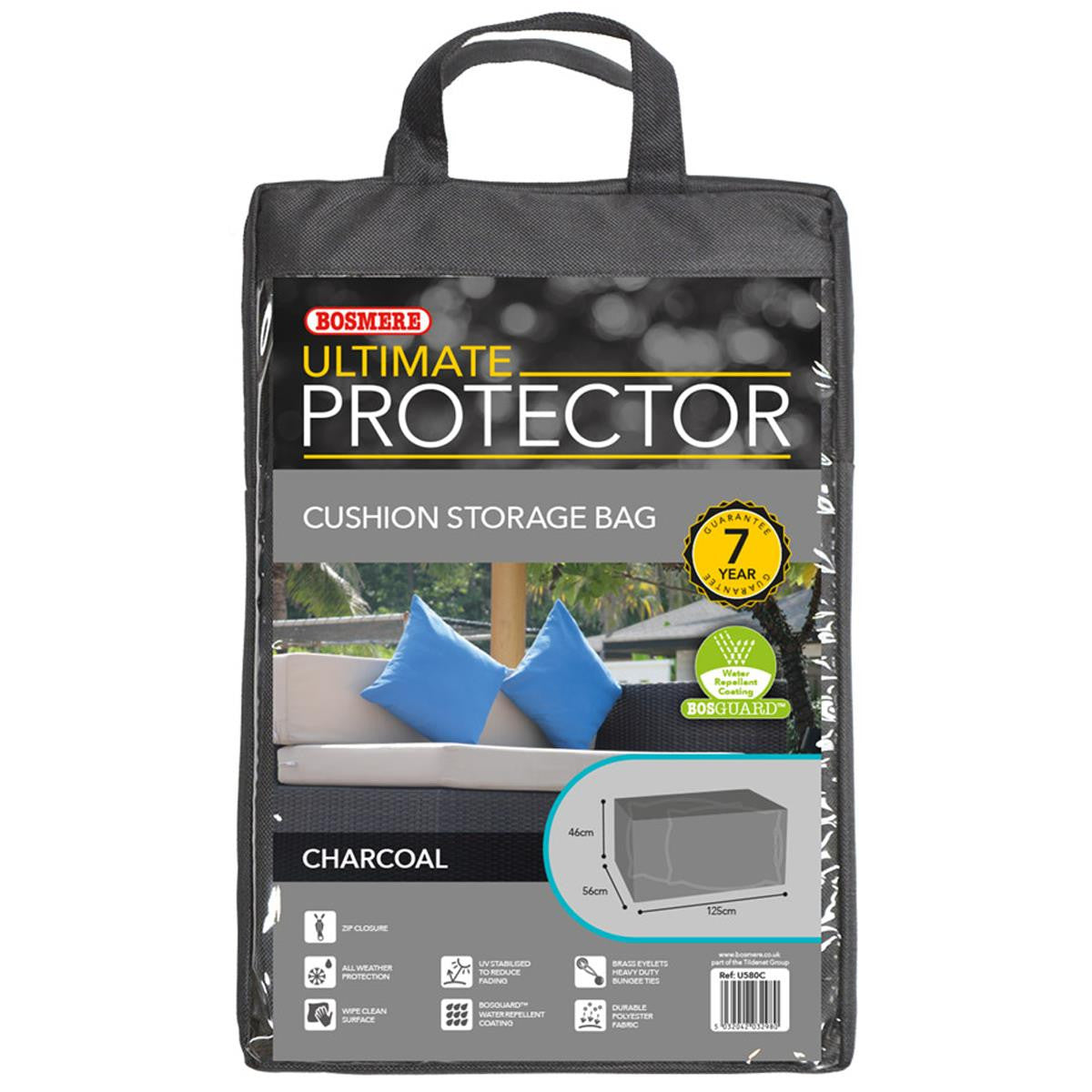 Bosmere Ultimate Protector Cushion Storage Bag - Charcoal - U580C