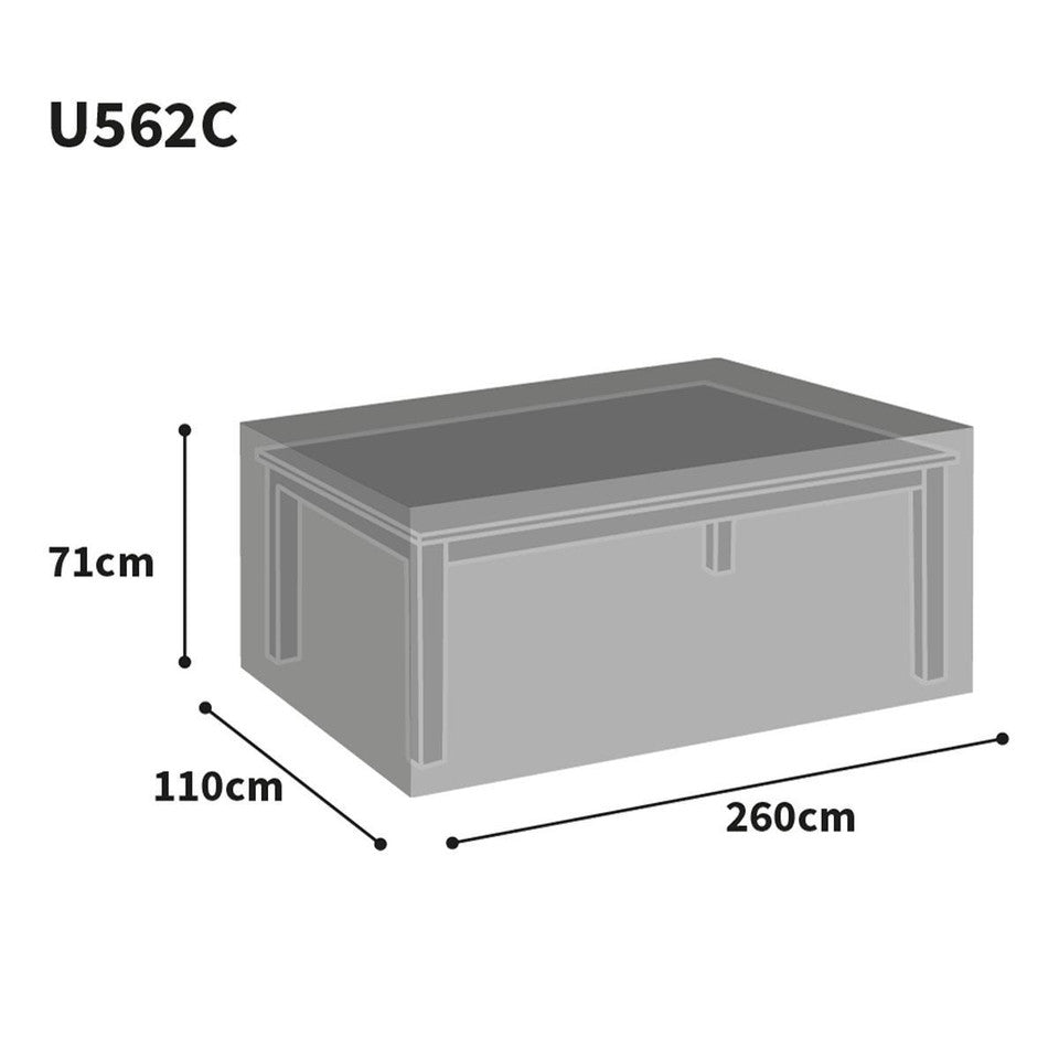 Bosmere Ultimate Protector Giant Rectangular Table Cover - Charcoal - U562C