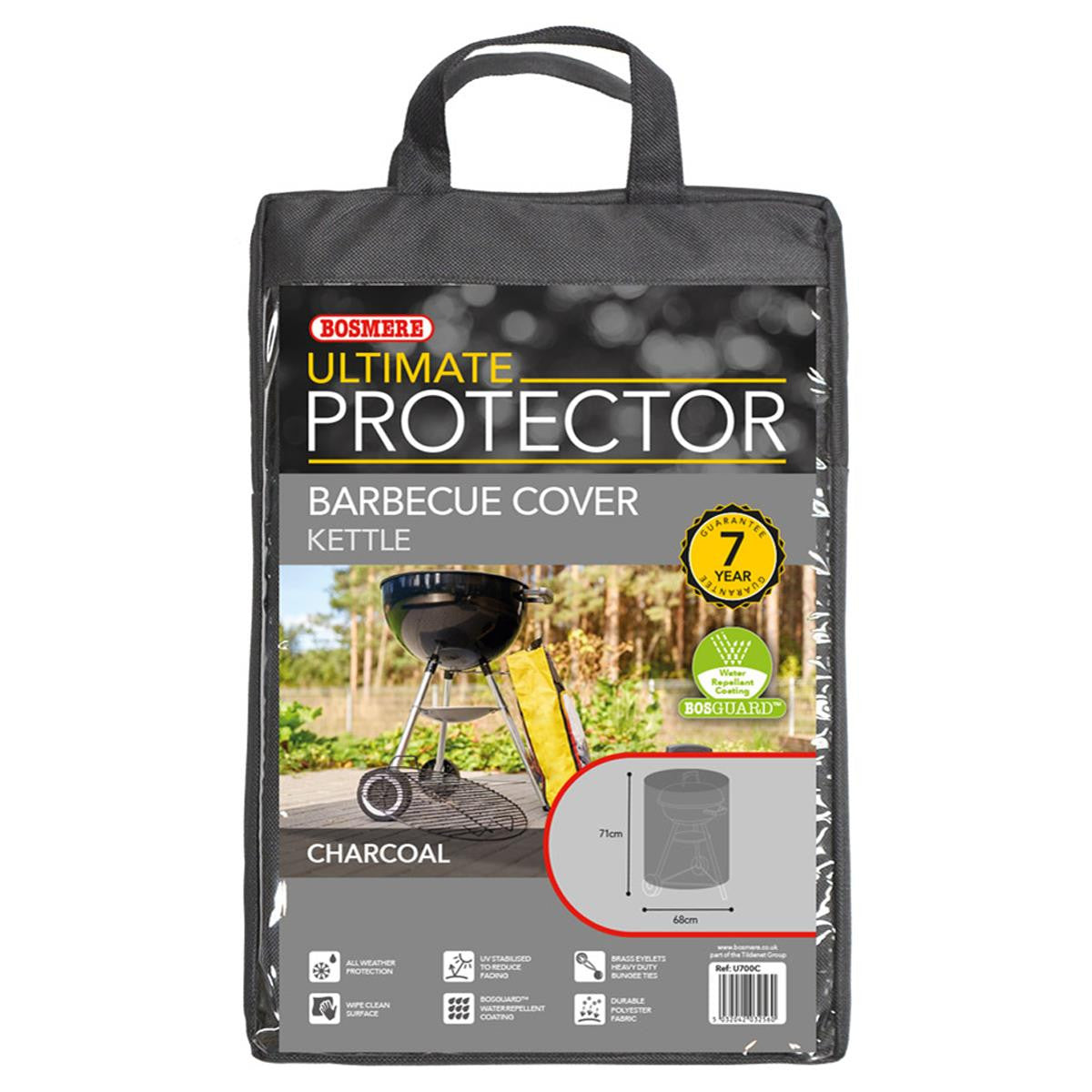 Bosmere Ultimate Protector Kettle BBQ Cover - Charcoal - U700C