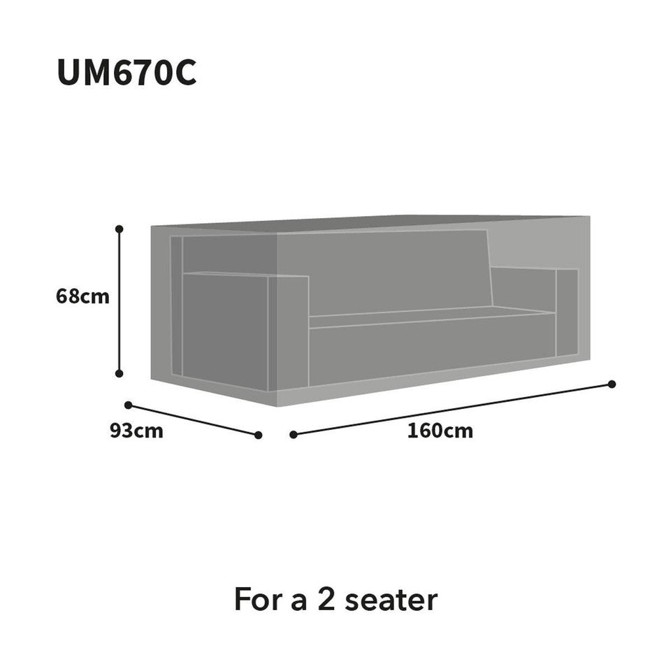 Bosmere Ultimate Protector Large 2 Seater Sofa Cover - Charcoal - UM670C
