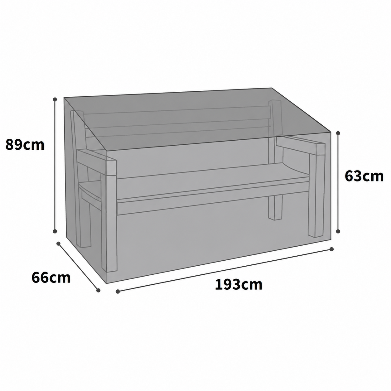 Bosmere Ultimate Protector Large Bench Cover - Charcoal - U615C