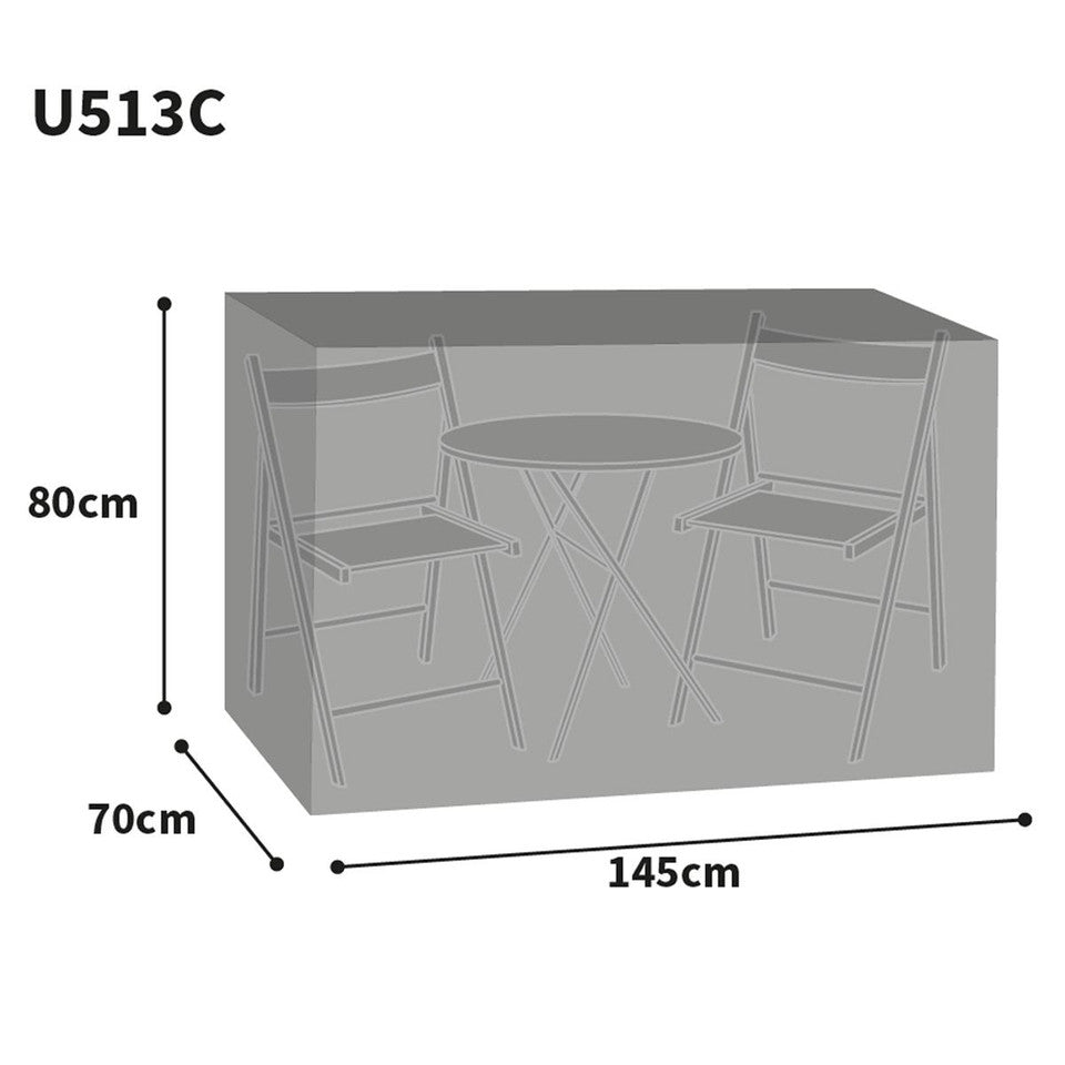Bosmere Ultimate Protector Large Bistro Set Cover - Charcoal - U513C