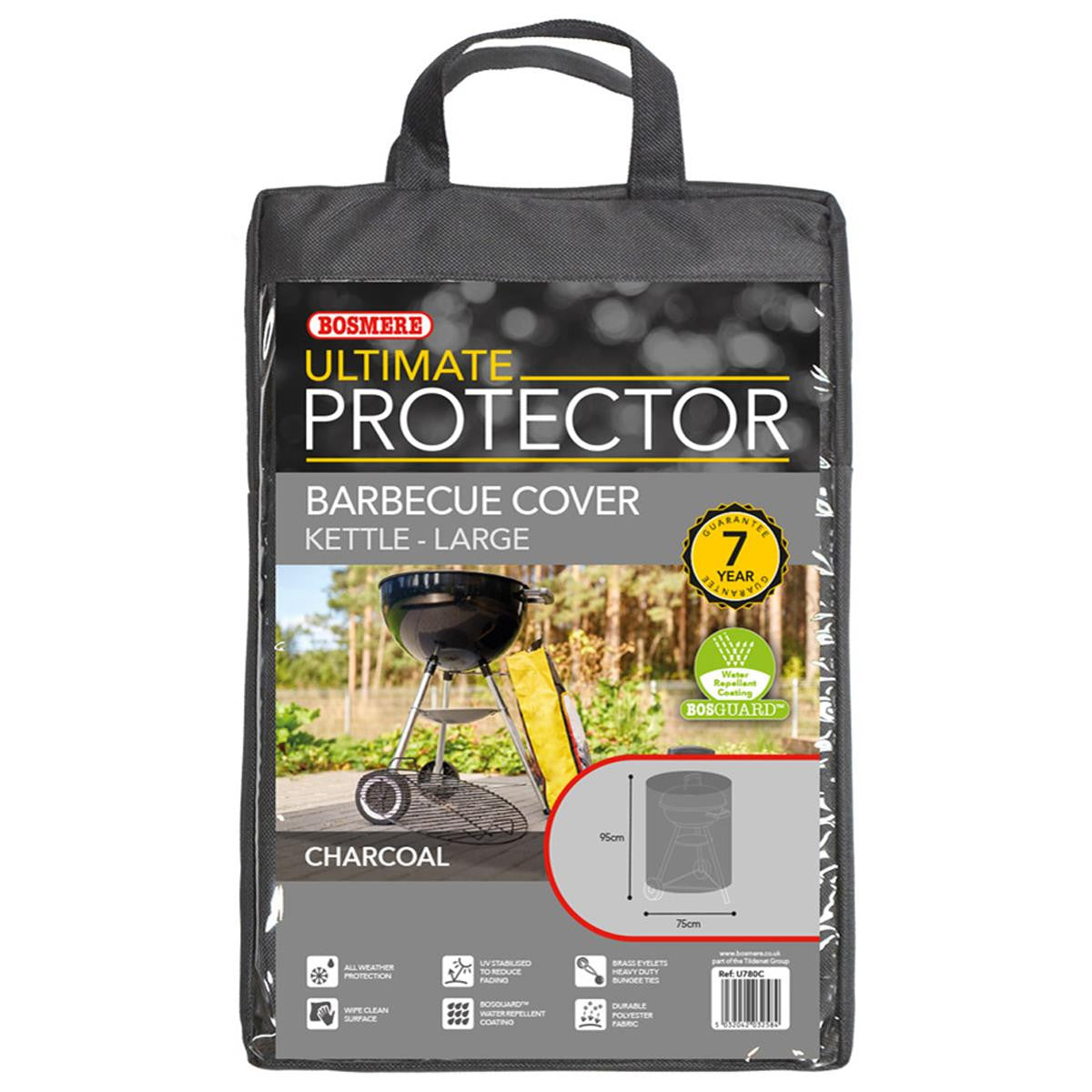 Bosmere Ultimate Protector Large Kettle BBQ Cover - Charcoal - U780C
