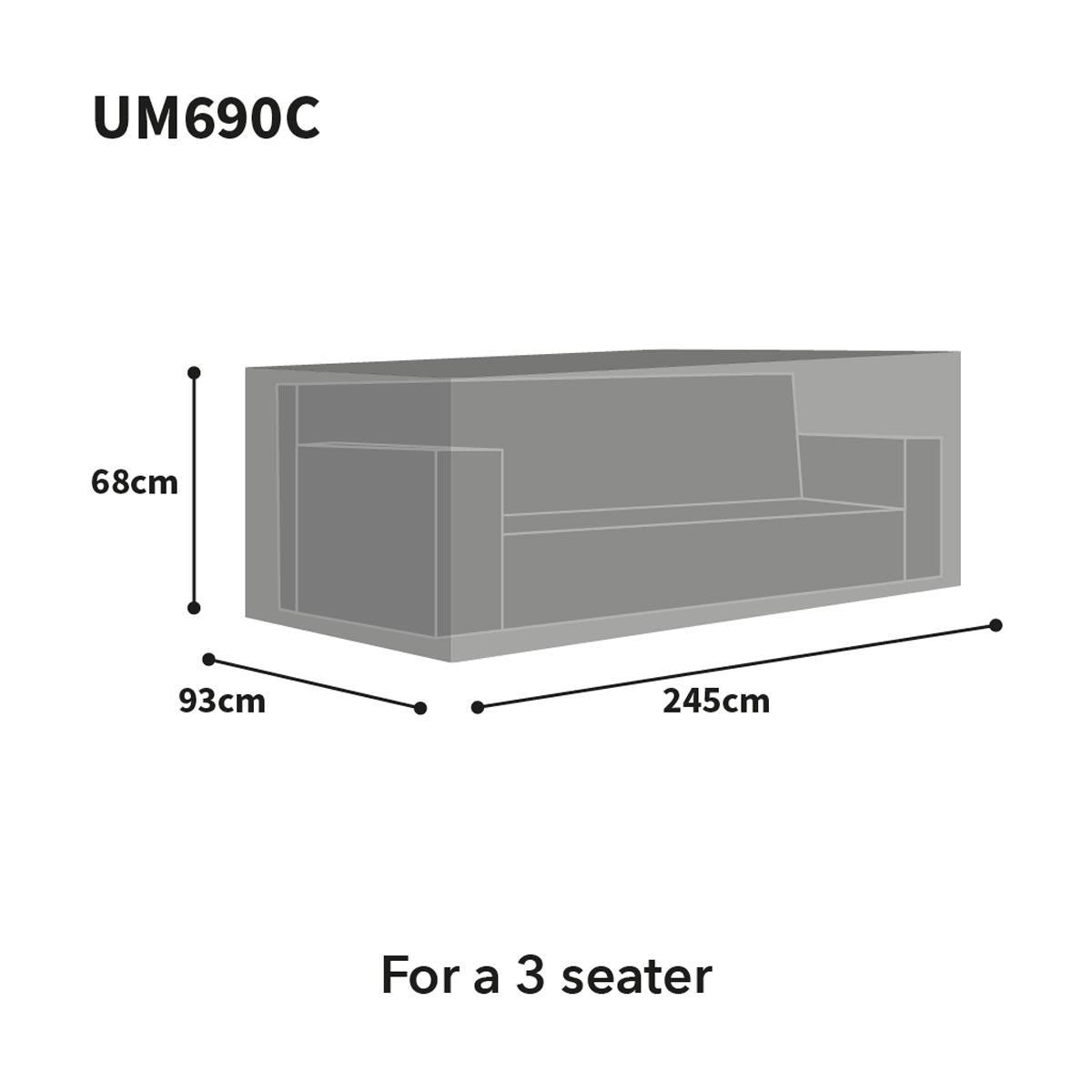 Bosmere Ultimate Protector Large Modular 3 Seater Sofa Cover - Charcoal - UM690C