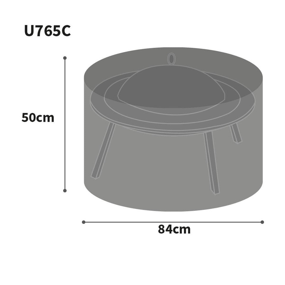 Bosmere Ultimate Protector Large Round Fire Pit Cover - Charcoal - U765C