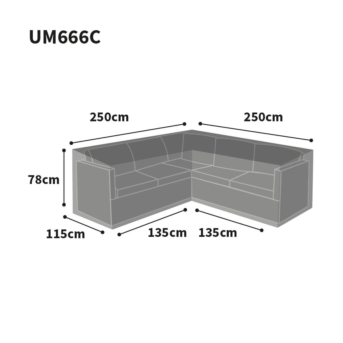 Bosmere Ultimate Protector Modular L Shaped Sofa Cover - Medium - Charcoal - UM666C