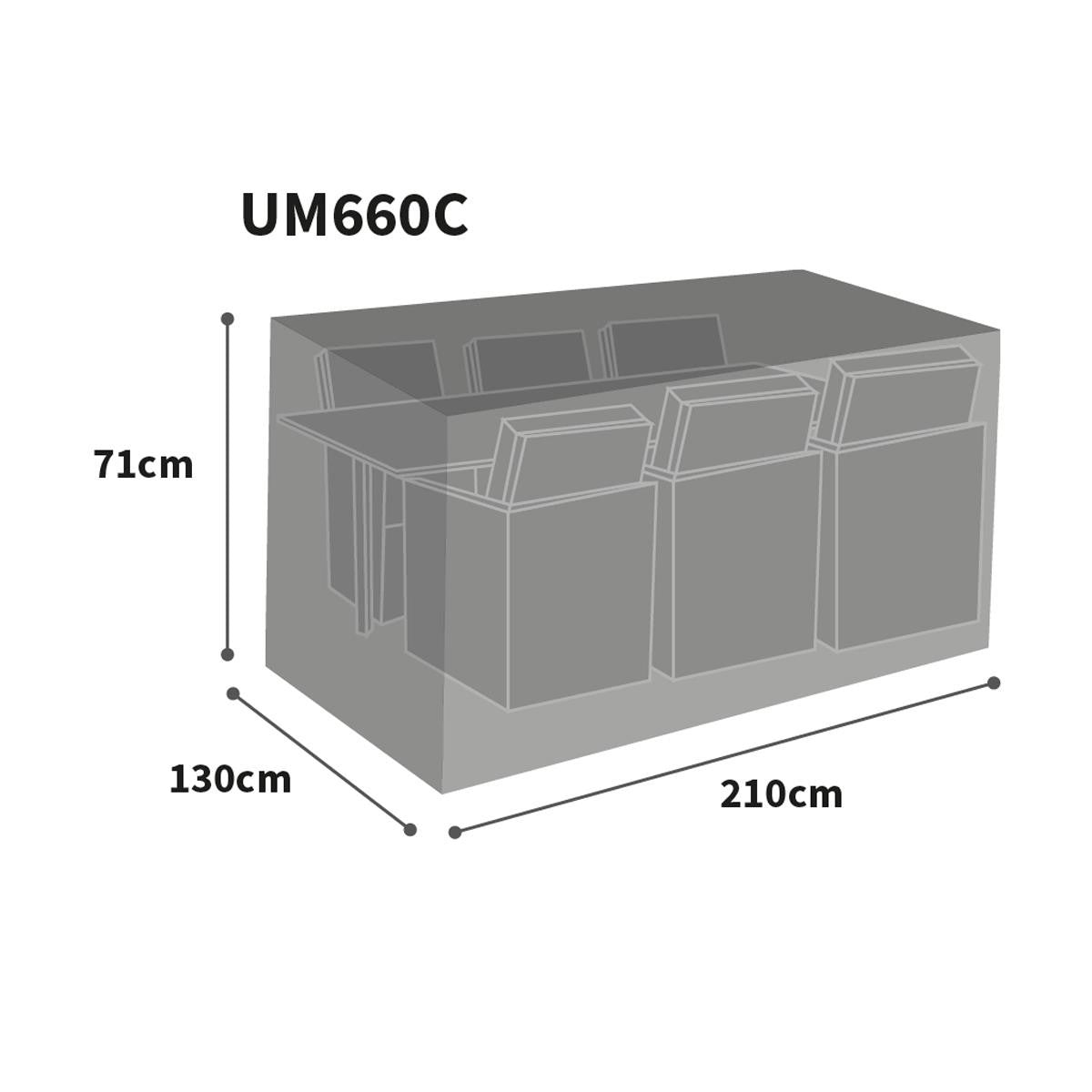 Bosmere Ultimate Protector Modular Rectangular Cube Set Cover 6 Seat - Charcoal - UM660C