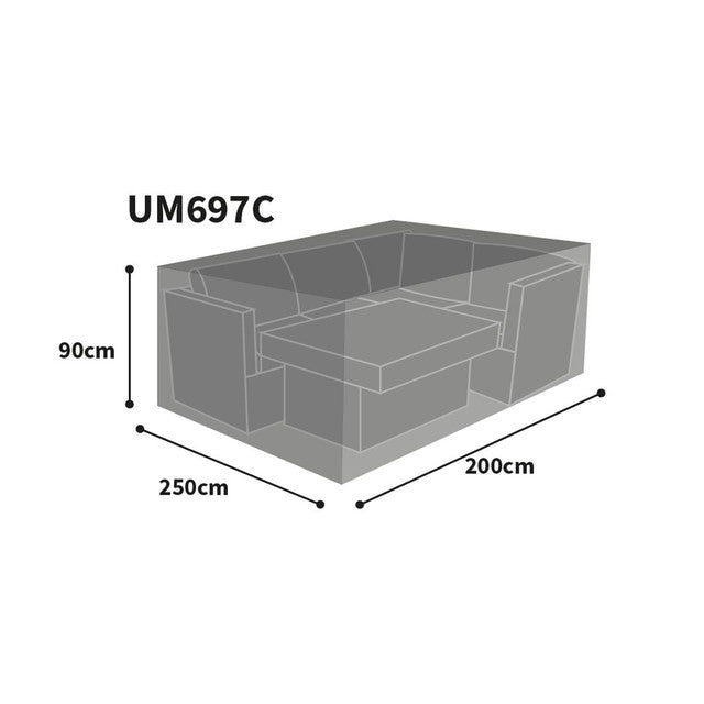 Bosmere Ultimate Protector Modular Rectangular Sofa & Dining Set Cover - Charcoal - UM697C