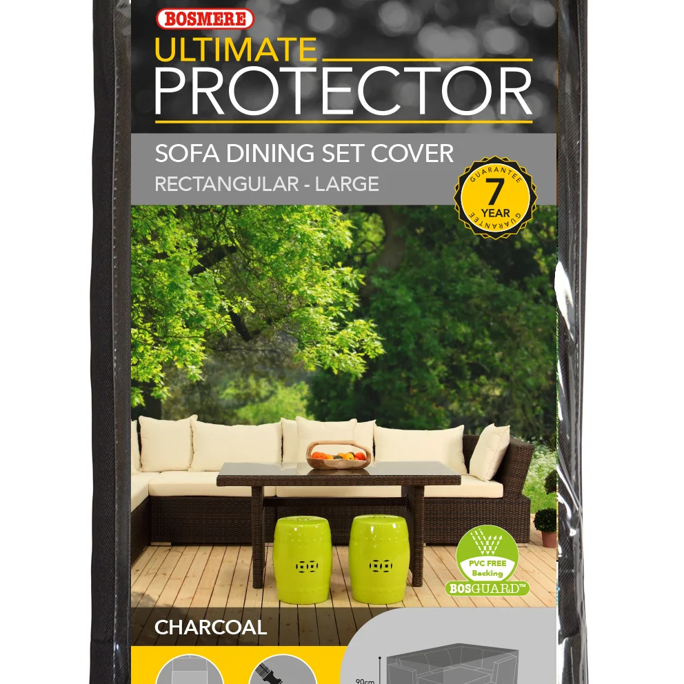 Bosmere Ultimate Protector Modular Rectangular Sofa & Dining Set Cover Large - Charcoal - UM693C