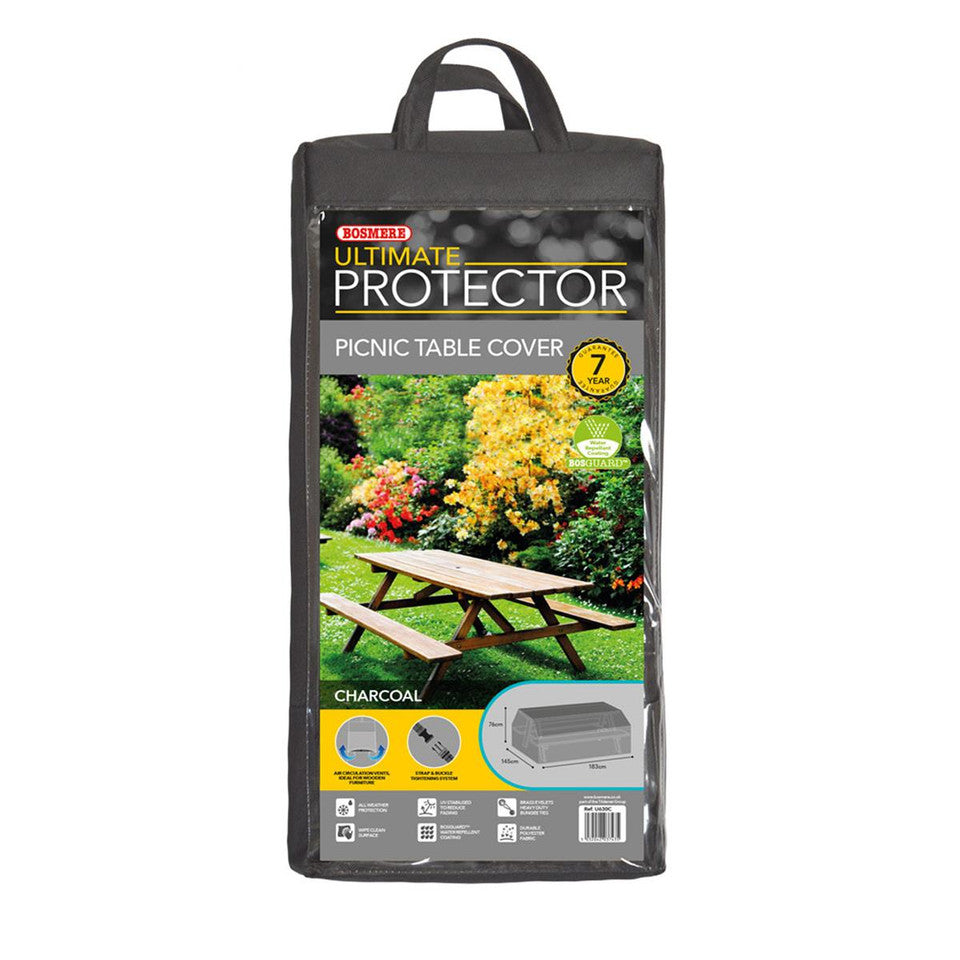 Bosmere Ultimate Protector Picnic Table Cover - Charcoal - U630C