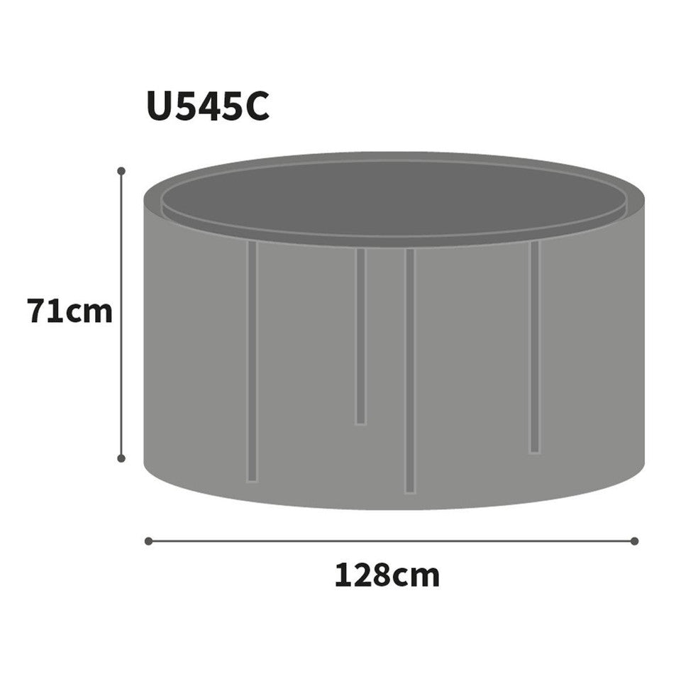 Bosmere Ultimate Protector Round Table Cover 4-6 Seat - Charcoal - U545C