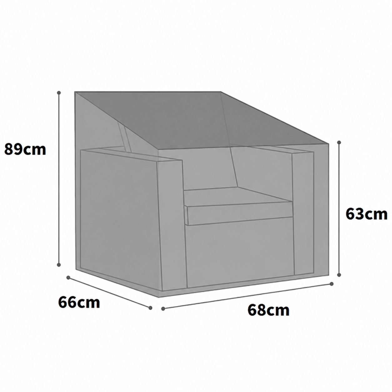 Bosmere Ultimate Protector Single Armchair Cover - Charcoal - U600C