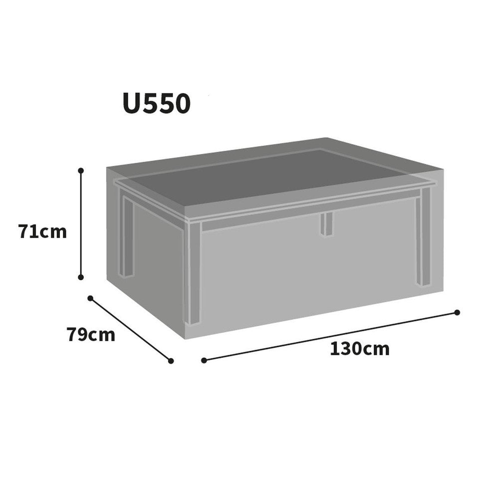 Bosmere Ultimate Protector Small Rectangular Table Cover - Charcoal - U550C
