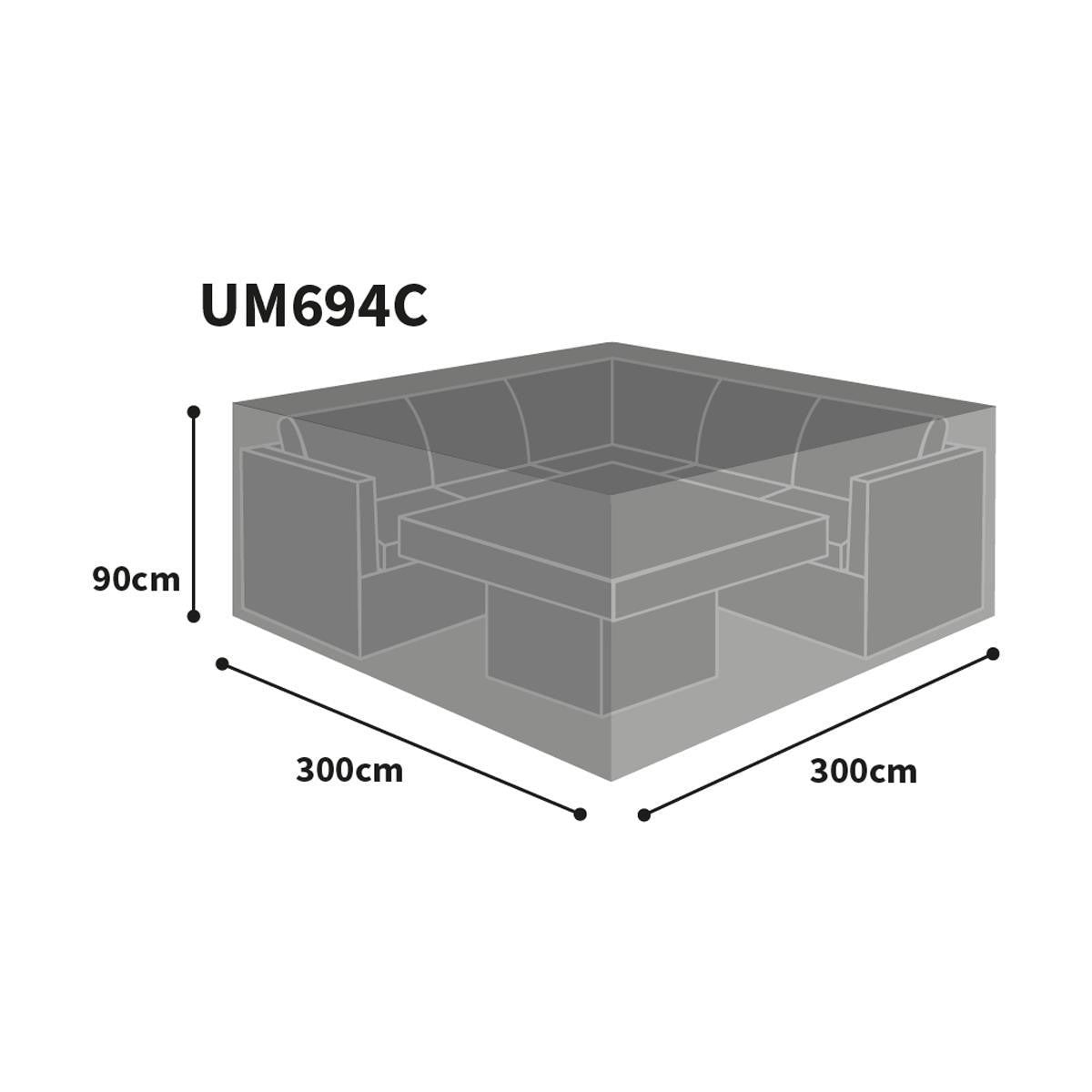 Bosmere Ultimate Protector Square Corner Sofa & Dining Set Cover Large - Charcoal - UM694C