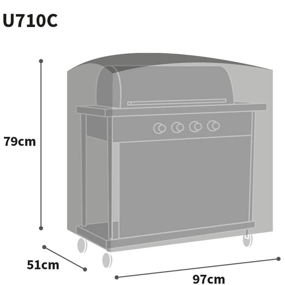 Bosmere Ultimate Protector Trolley BBQ Cover - Charcoal - U710C