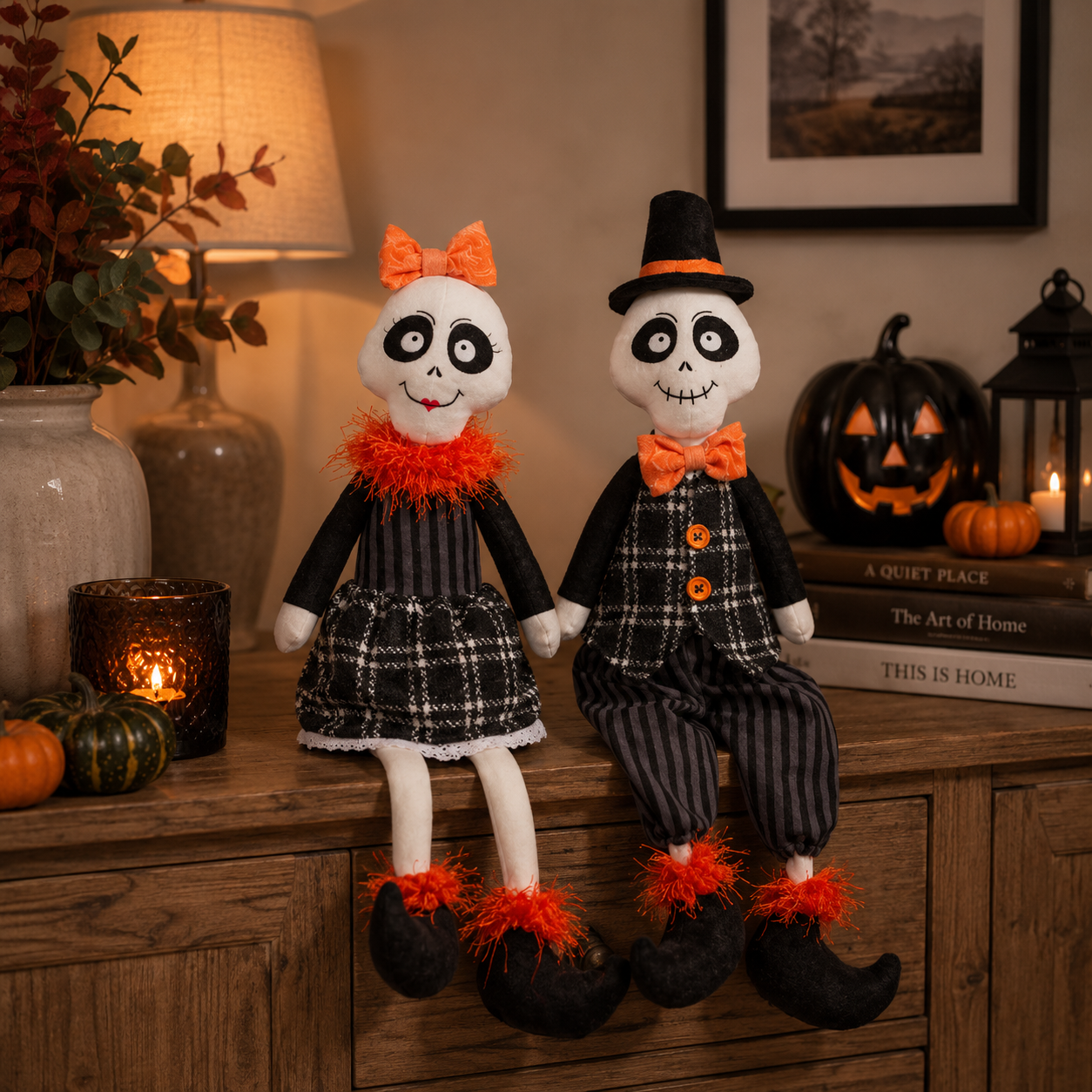 Mr Bones Halloween Plush Decoration