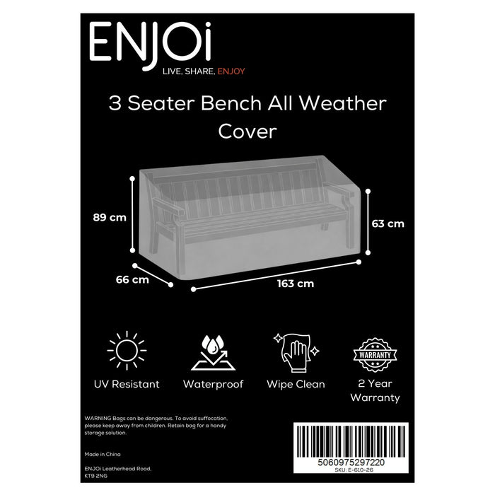 3 Seater Bench All Weather Cover