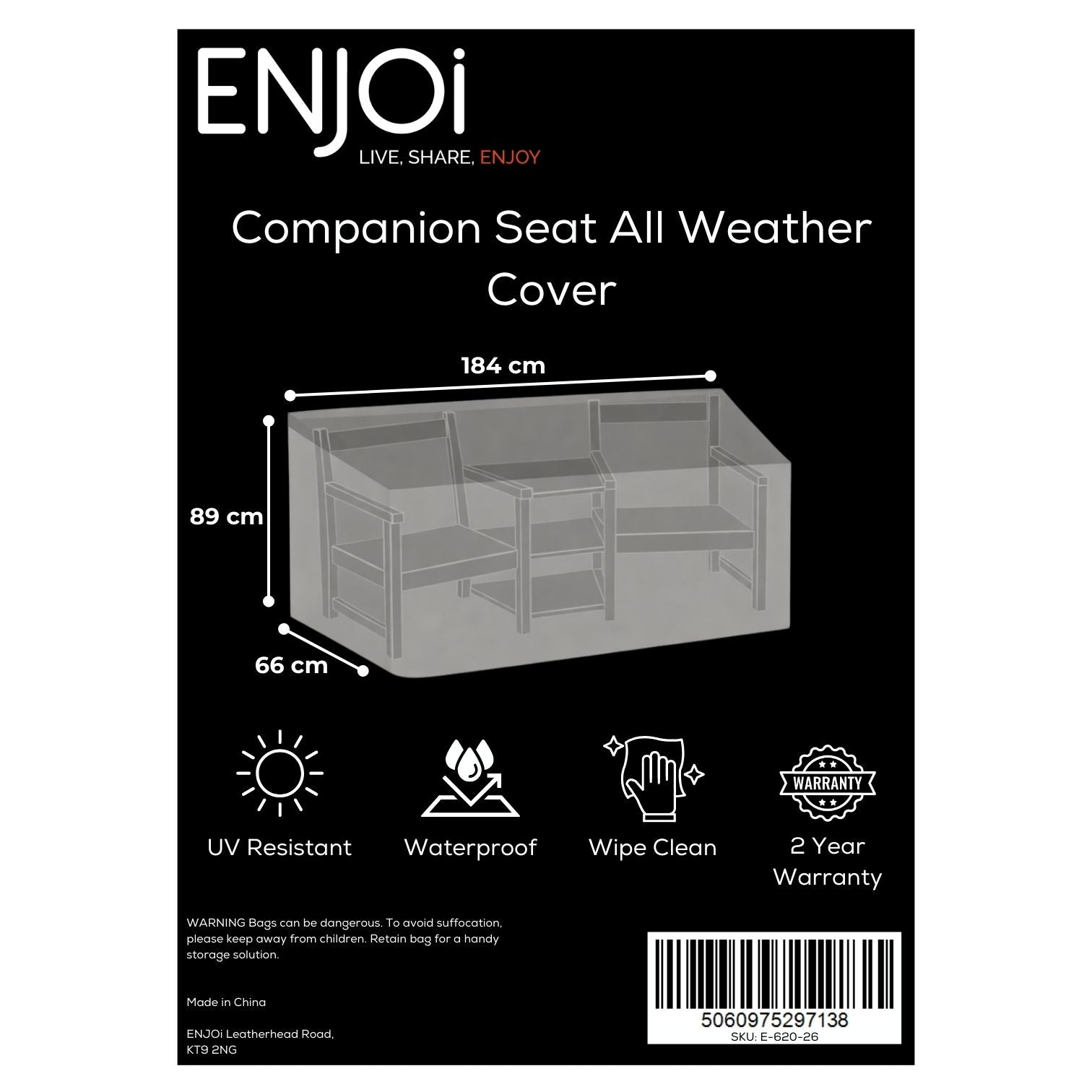 Companion Seat All Weather Cover