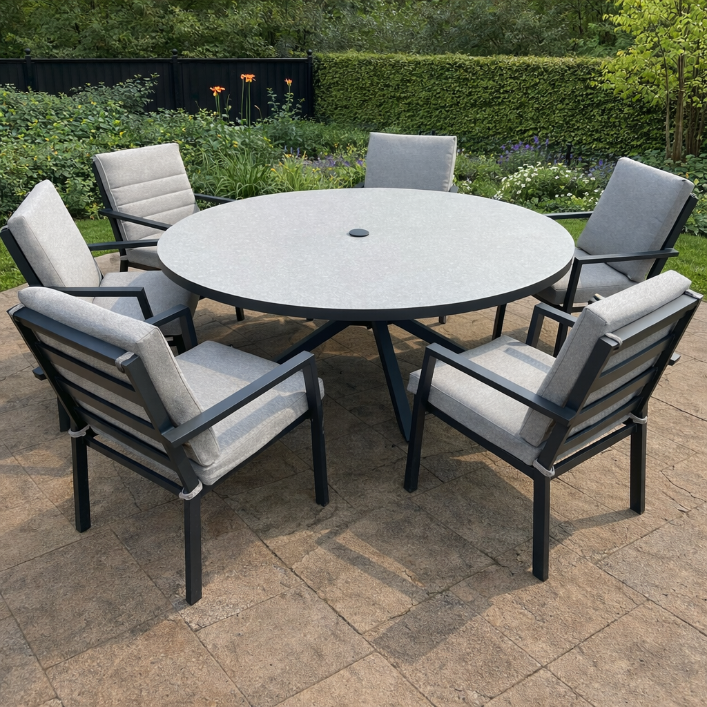ENJOi Havanna Grey 6 Seat Dining Set