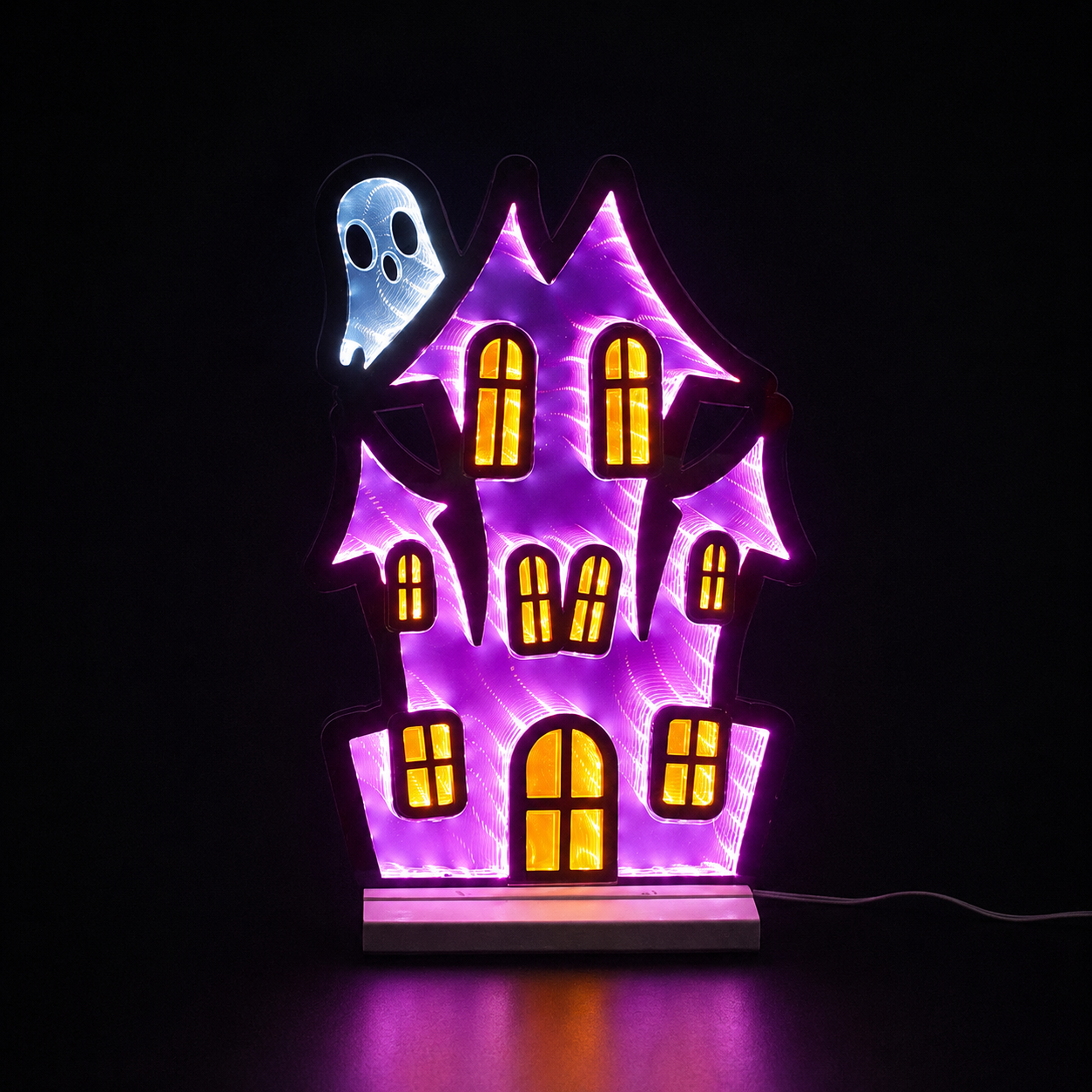 Haunted House 39cm LED Infinity Mirror Decoration