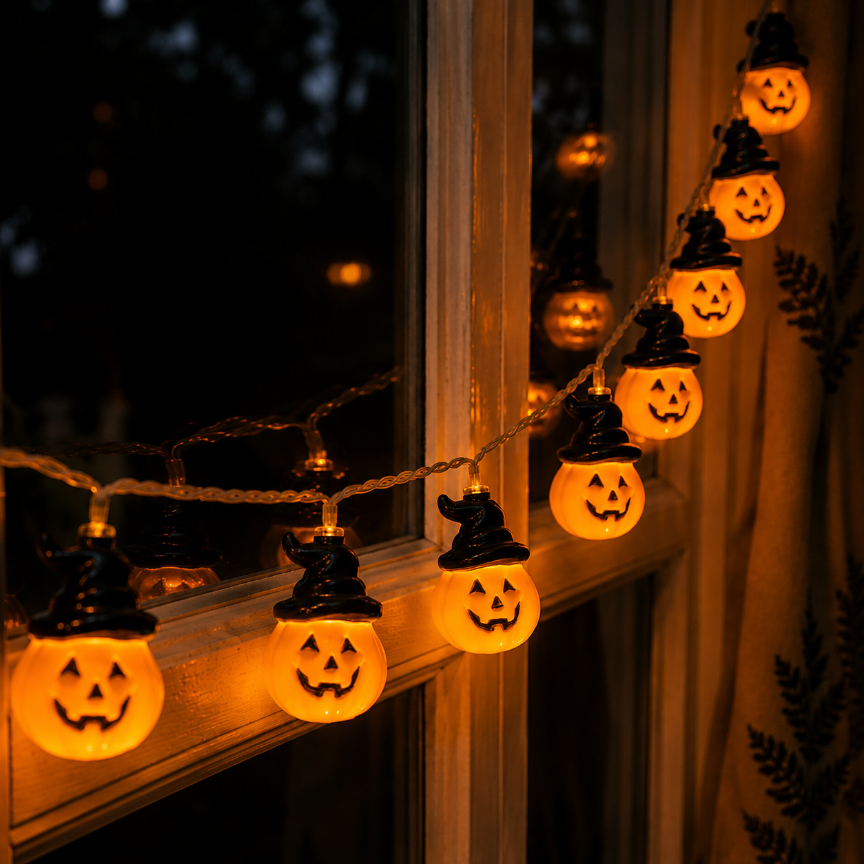 Jack O'Lantern String Lights - Set of 10
