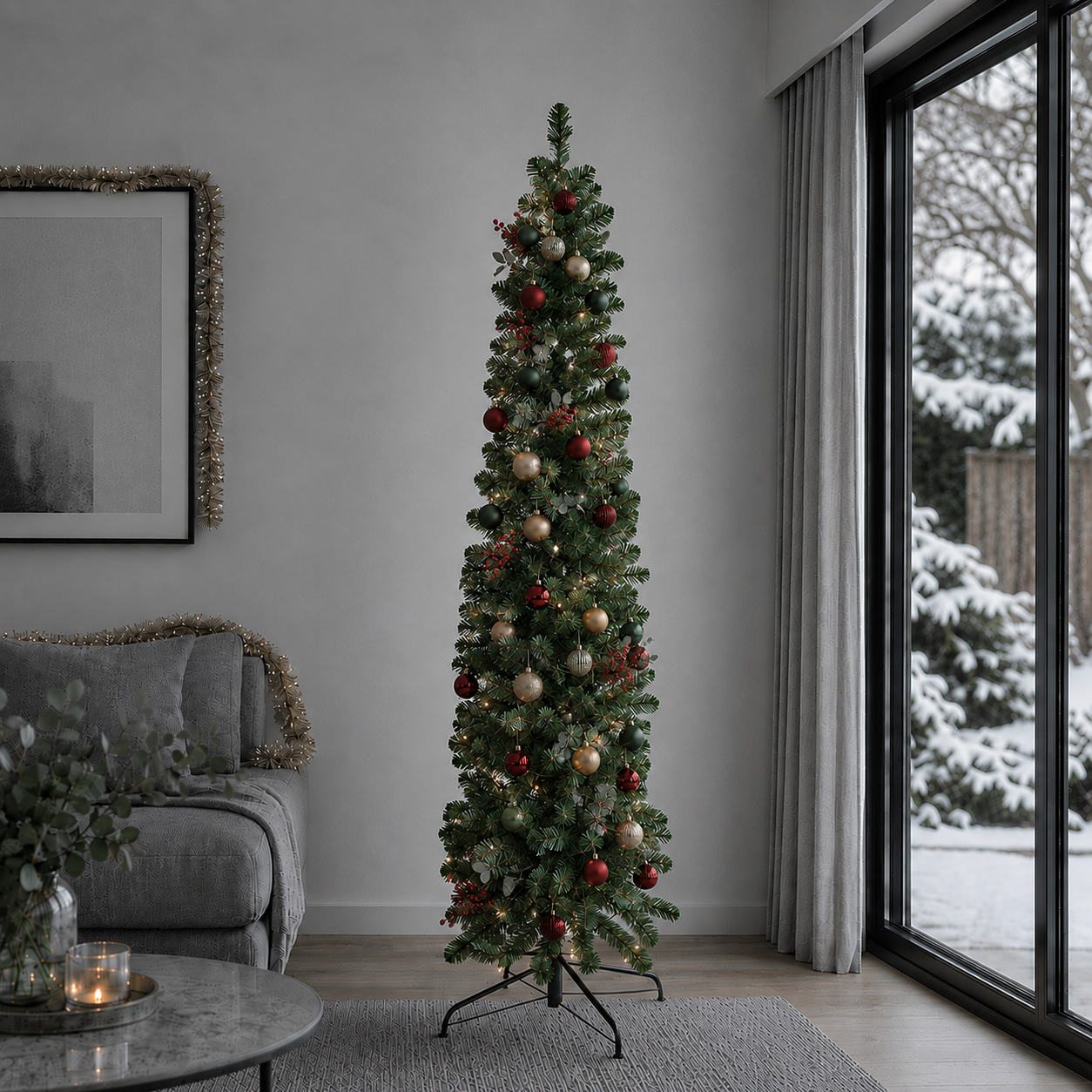 5ft King Pine Ultra Slim Artificial Christmas Tree