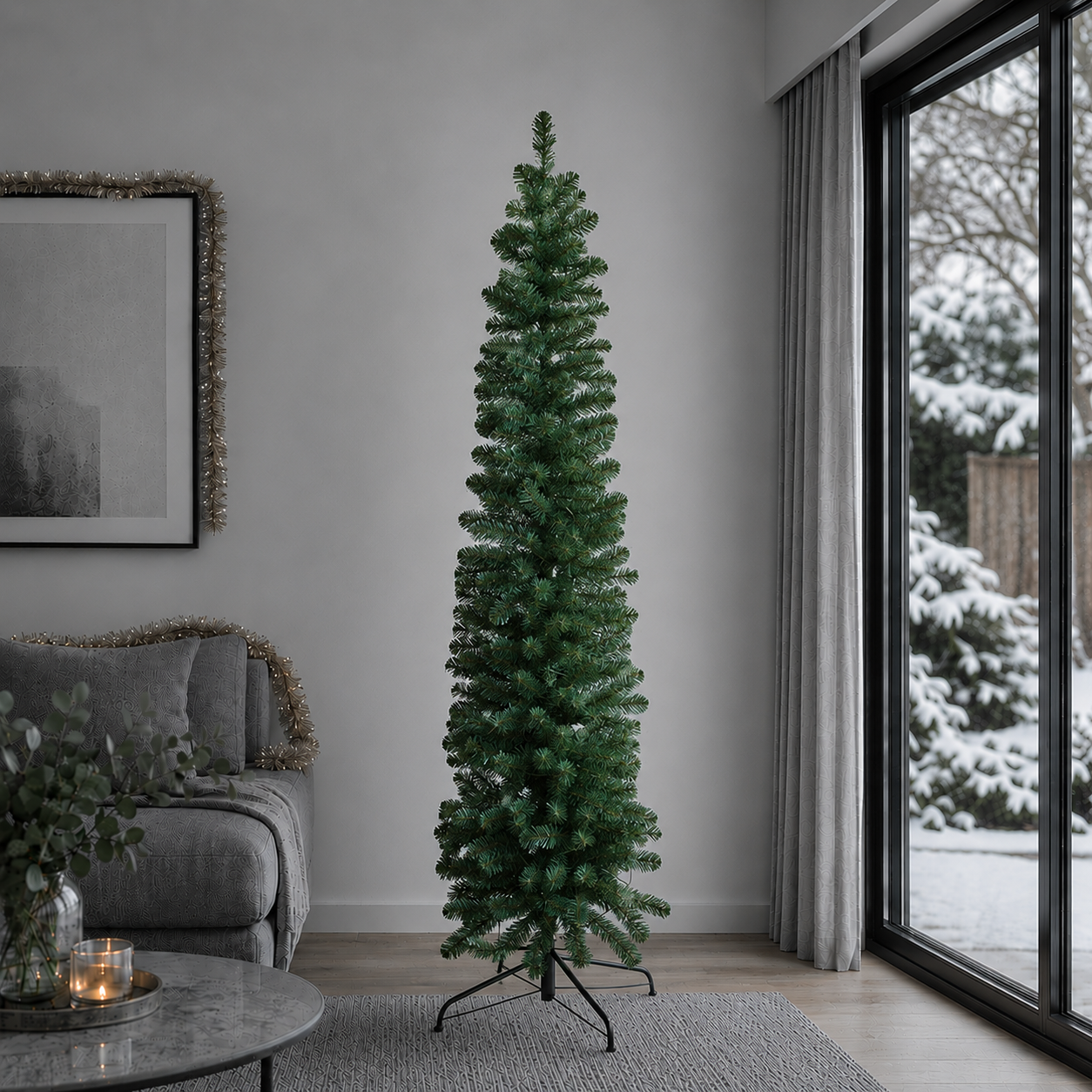 7ft King Pine Ultra Slim Artificial Christmas Tree