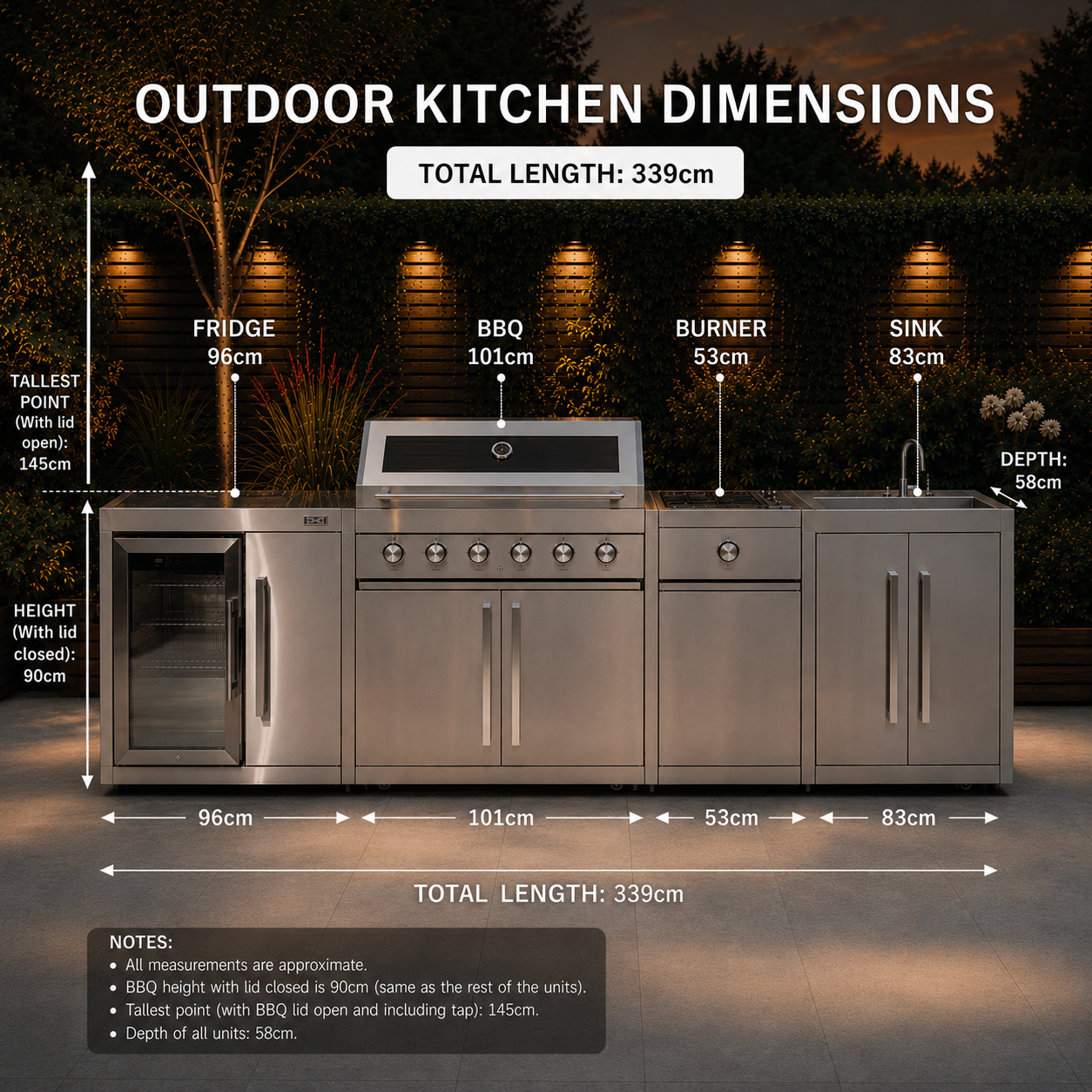 ENJOi Milano Deluxe Outdoor Kitchen
