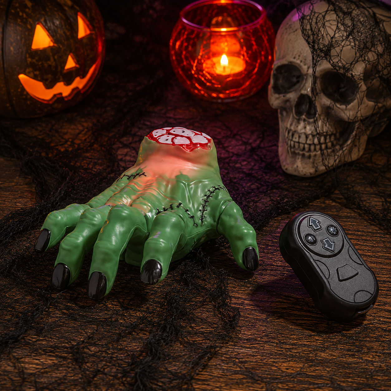 Moving HorrorHand GrizzlyGreen Remote Control Halloween Decoration