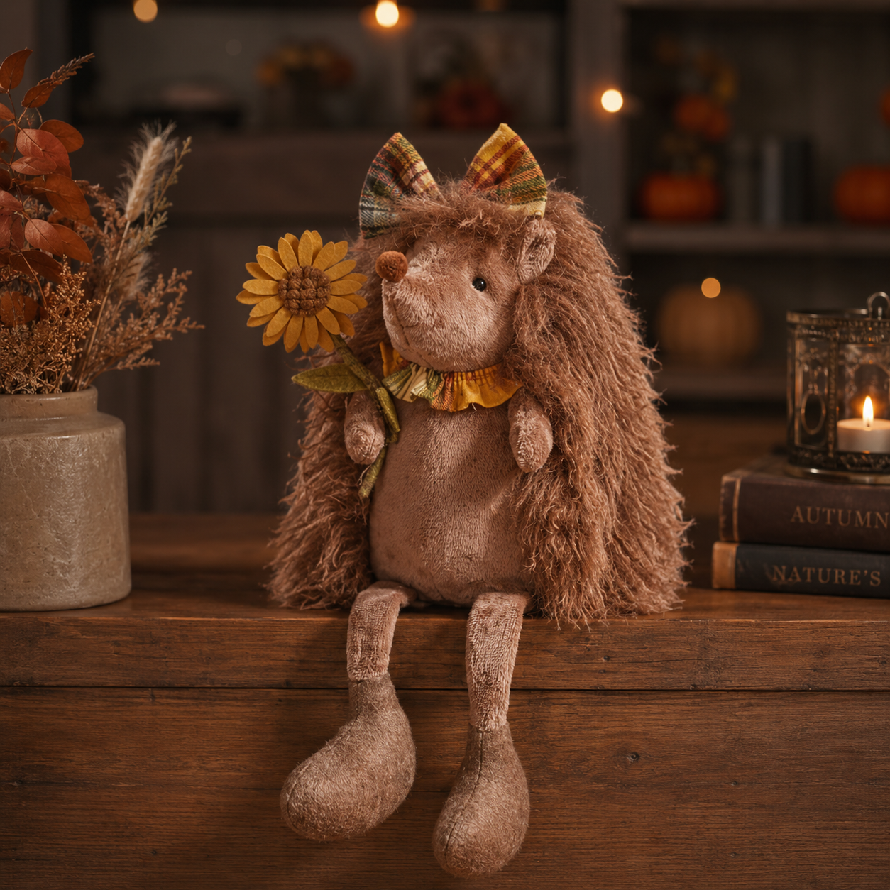 Mrs Hedge Dangly Legs Autumn Plush Decoration
