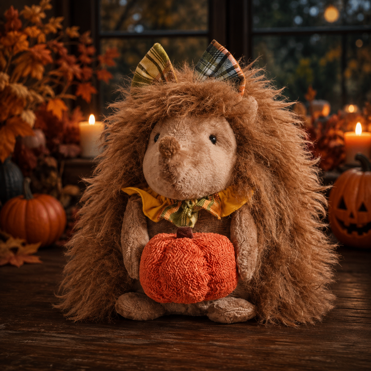 Mrs Hedge Seated Autumn Plush Decoration