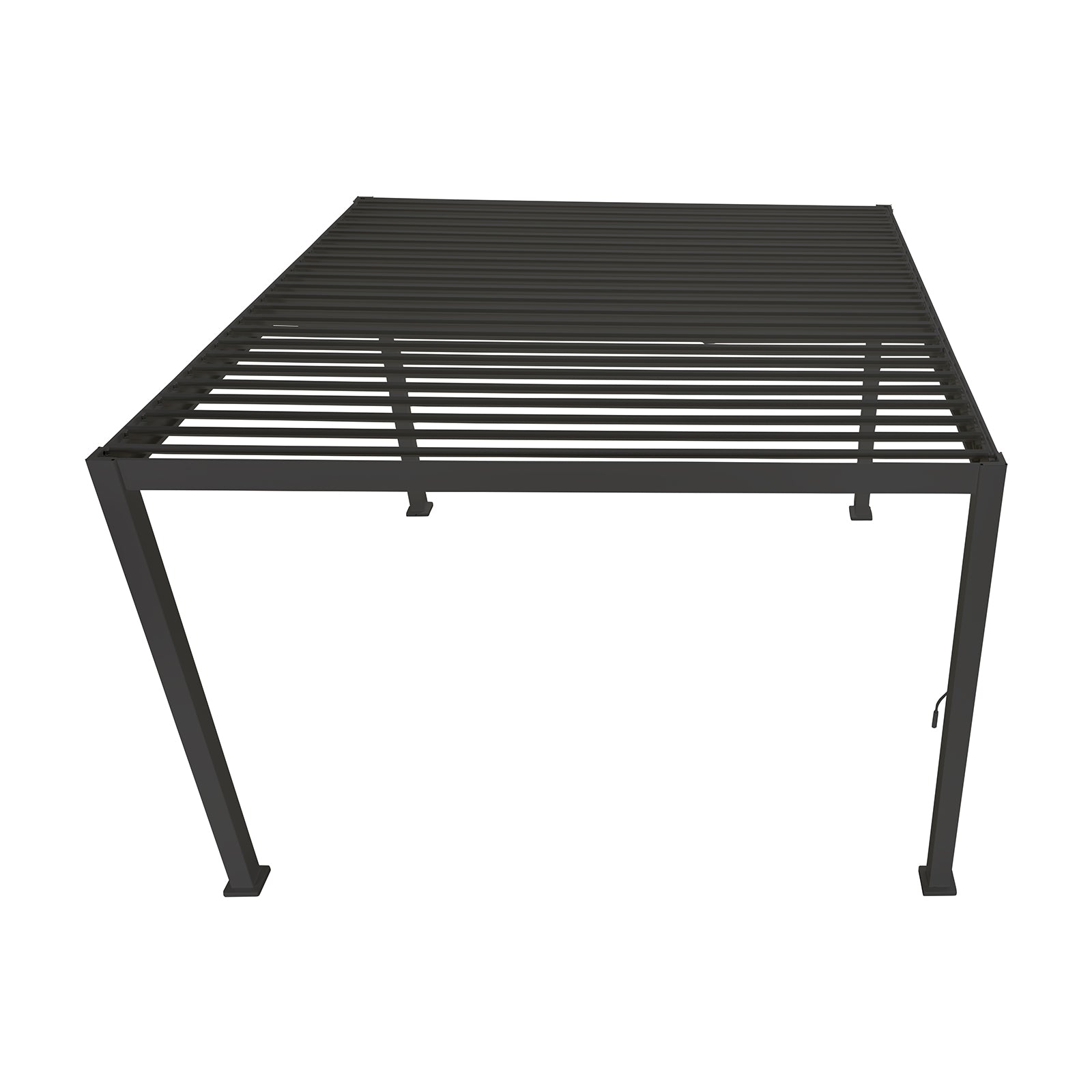 ENJOi Leo Aluminium Square Pergola Anthracite Grey - 3.6m x 3.6m