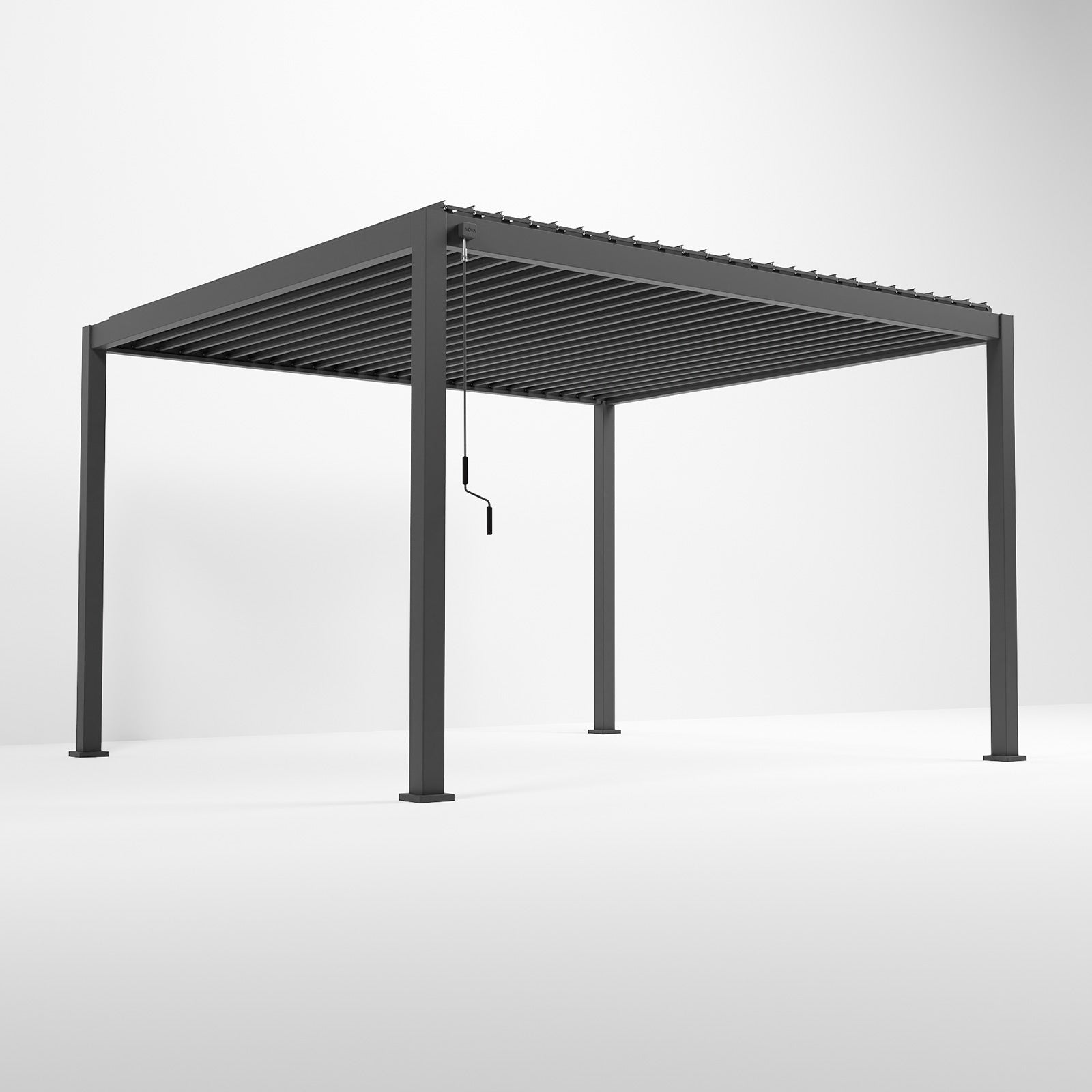 ENJOi Leo Aluminium Rectangular Pergola Anthracite Grey - 4m x 3m